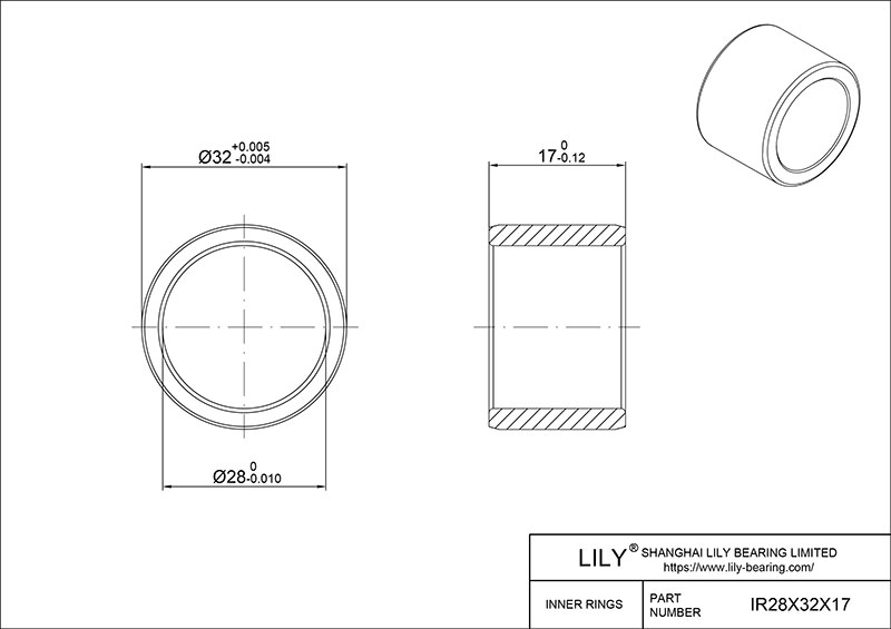 IR28X32X17-XL Inner Rings cad drawing