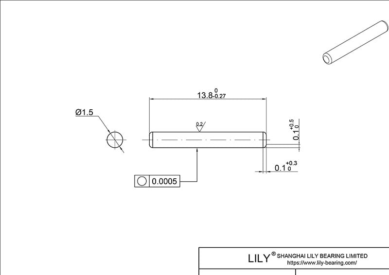 RN-1.5x13.8 BF/G2 Loose Needle Rollers cad drawing