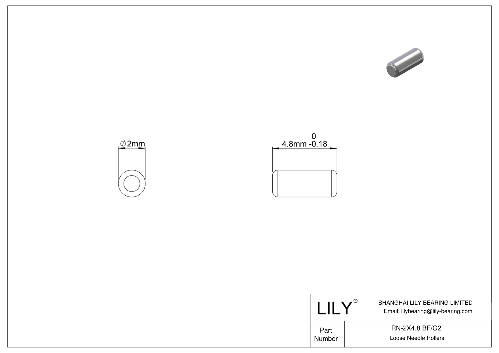 RN-2X4.8 BF/G2 Rodillos de aguja sueltos cad drawing