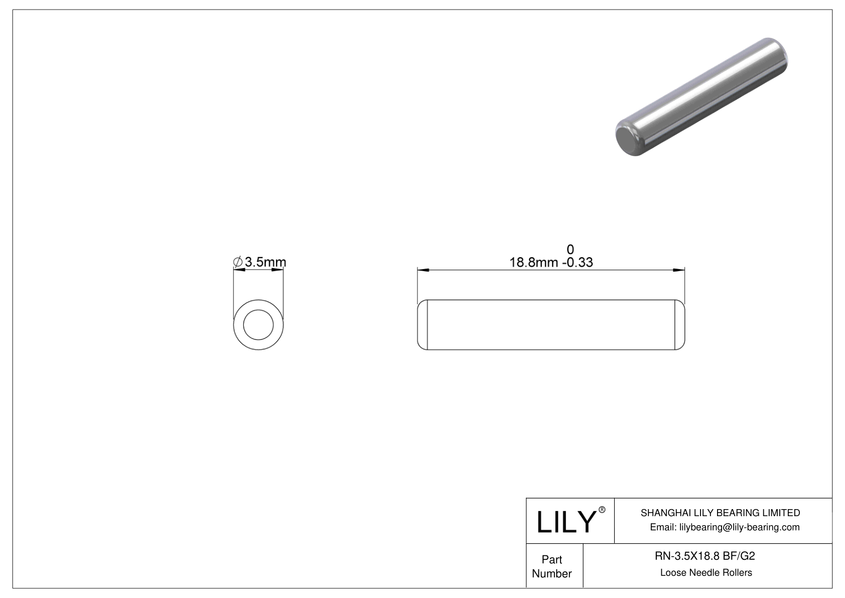 RN-3.5X18.8 BF/G2 Loose Needle Rollers cad drawing