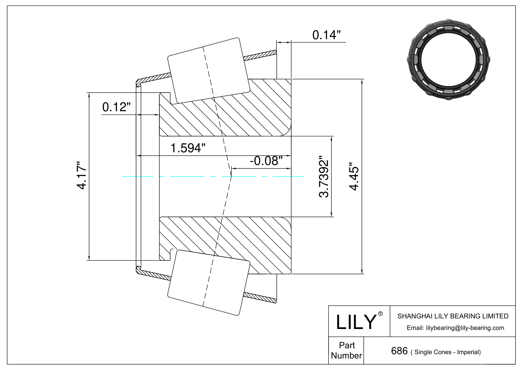 0686 单筒（英制） cad drawing