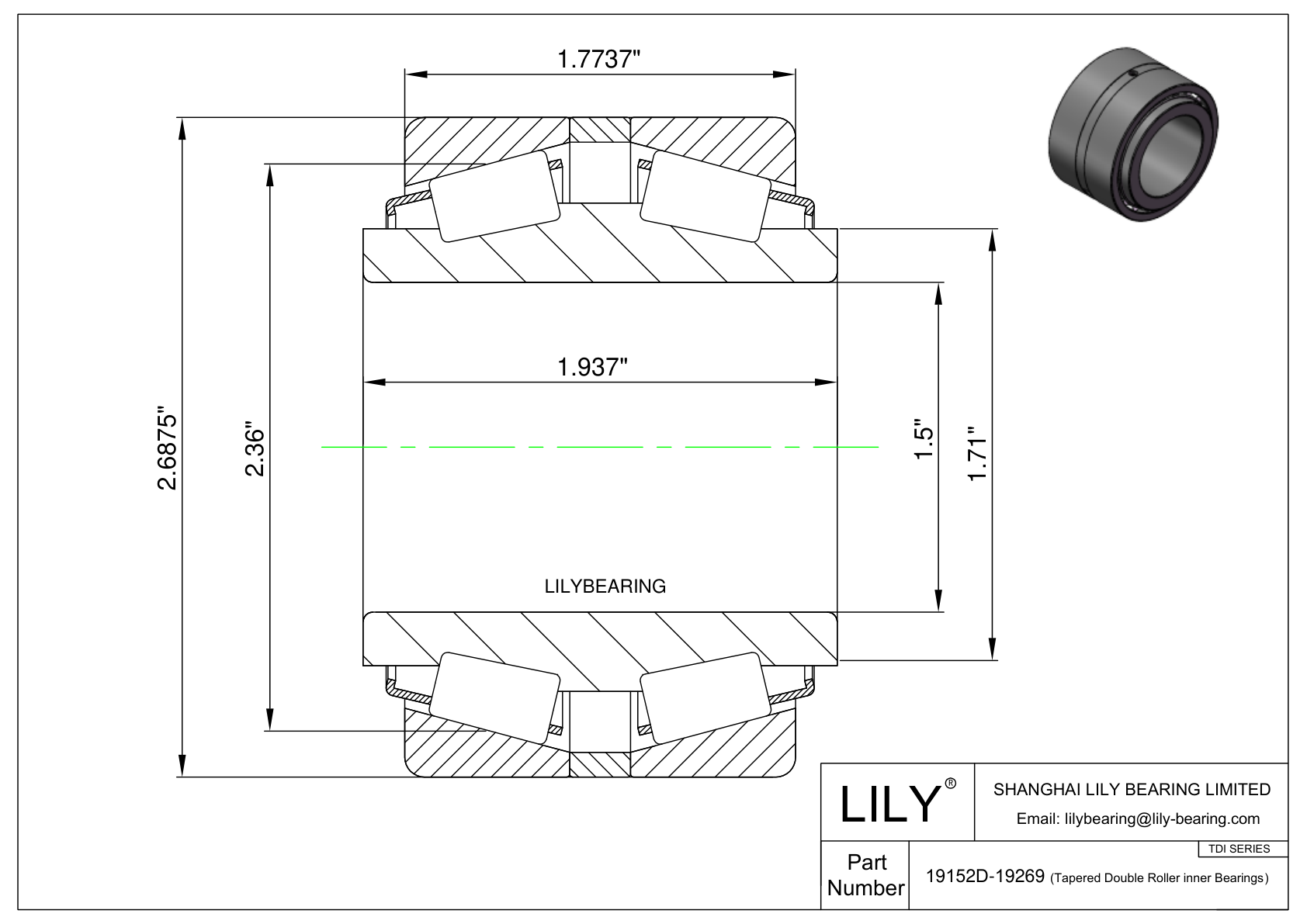 19152D-19269 TDI（双列双内齿）（英制） cad drawing