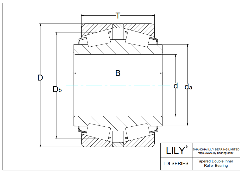 33015/DFC240 Matched Tapered Roller Bearings cad drawing