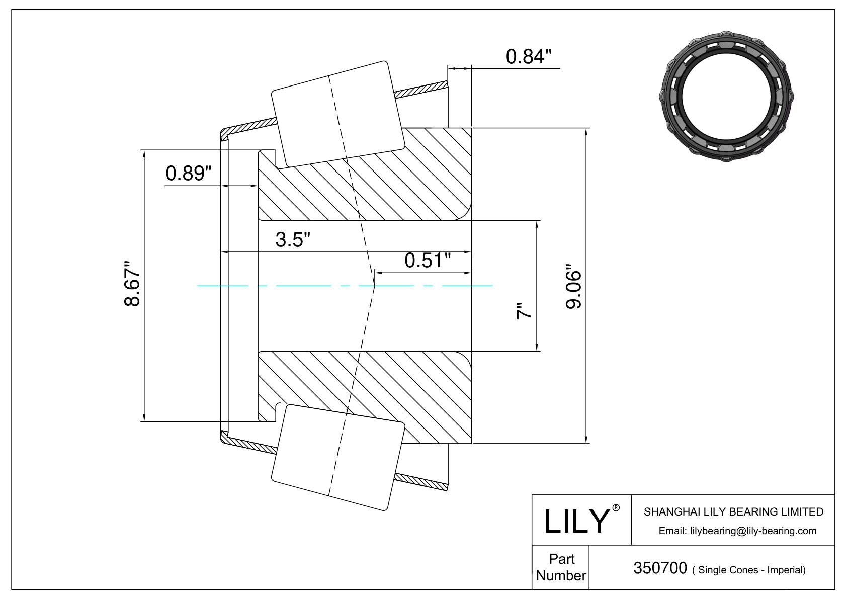 350700 单筒（英制） cad drawing