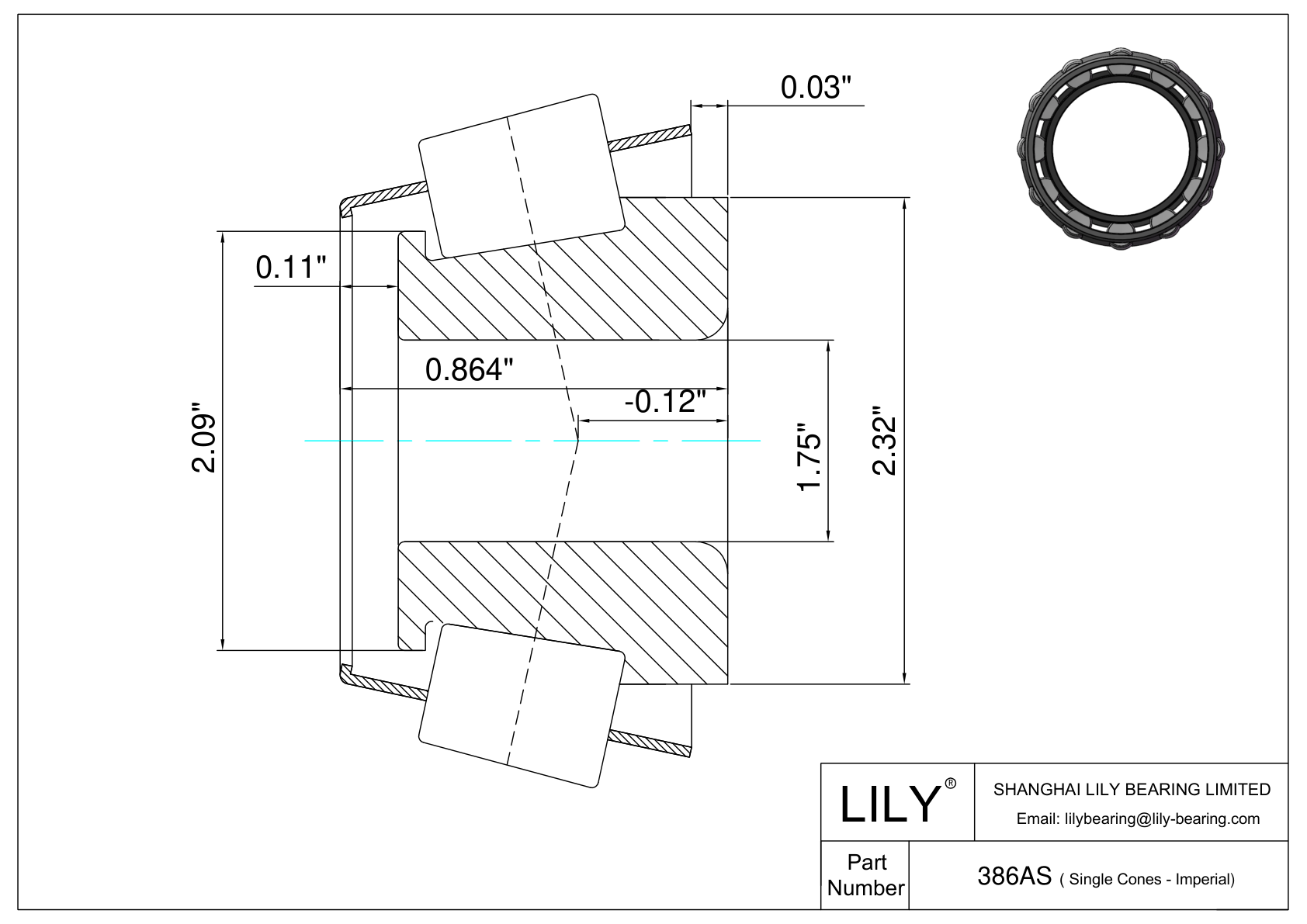 386AS Conos simples (Imperial) cad drawing