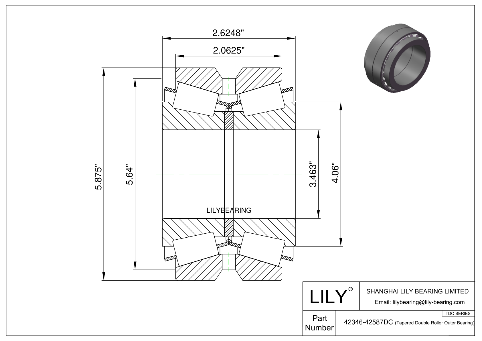 42346-42587DC TDO (Two-Row Double-Outer Race) (Imperial) cad drawing