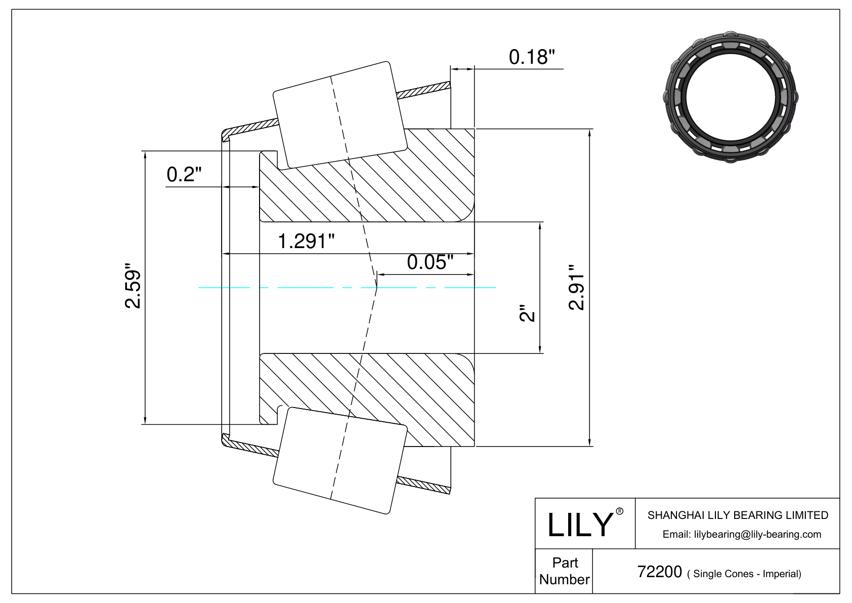 72200 Single Cones (Imperial) cad drawing