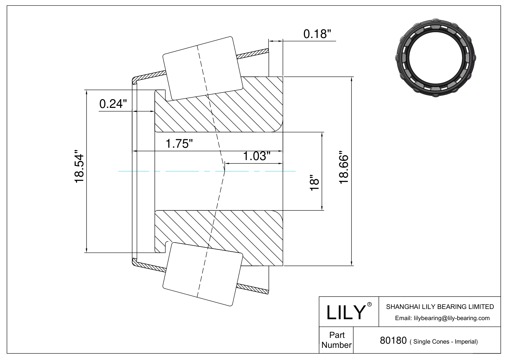 80180 单筒（英制） cad drawing