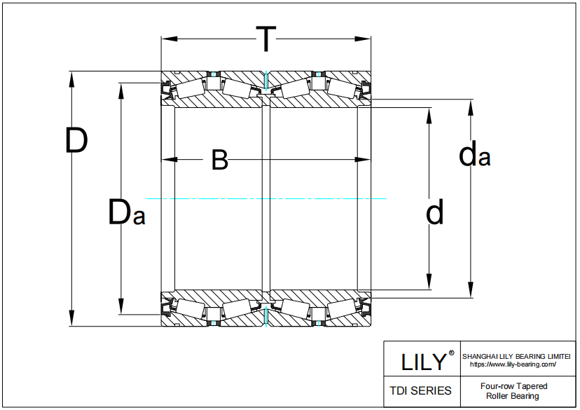 BT4-0010 G/HA1C400VA903 Four-row Tapered Roller Bearings cad drawing