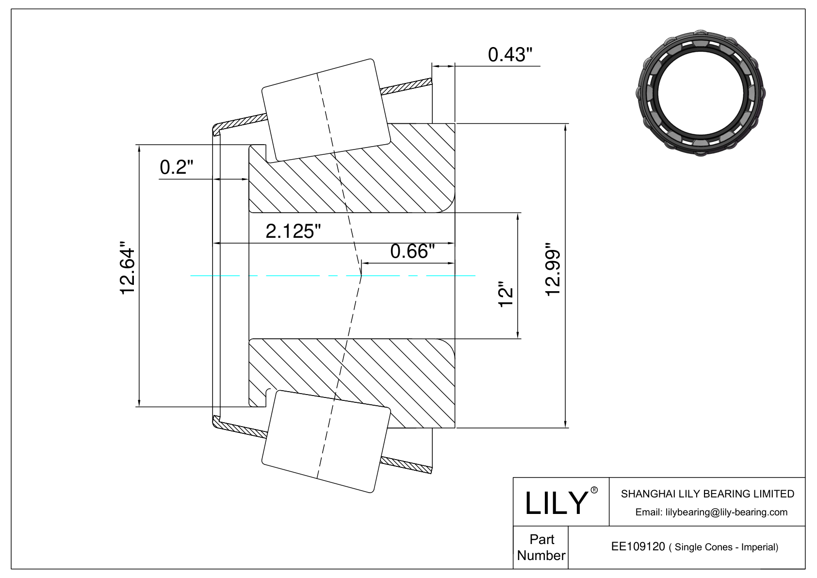 EE109120 Single Cones (Imperial) cad drawing