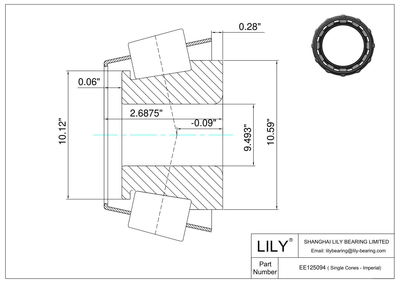 EE125094 Single Cones (Imperial) cad drawing