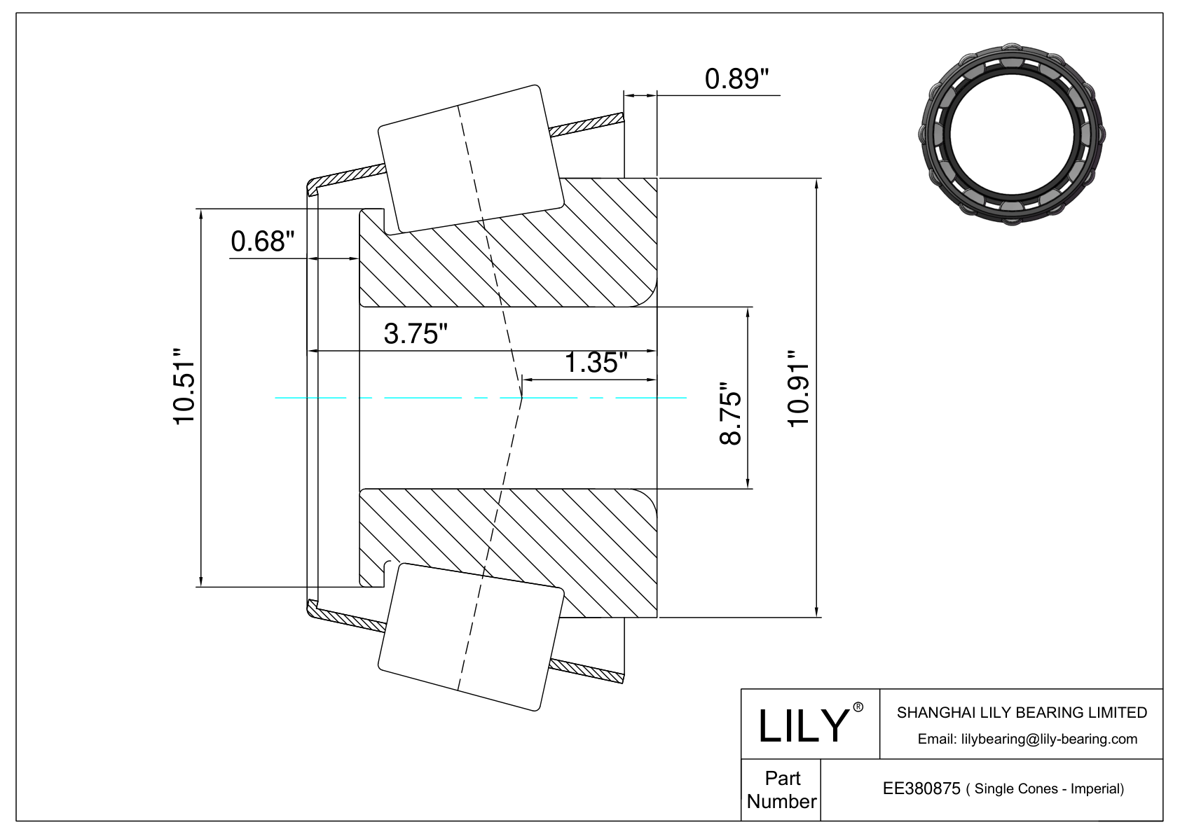 EE380875 单筒（英制） cad drawing