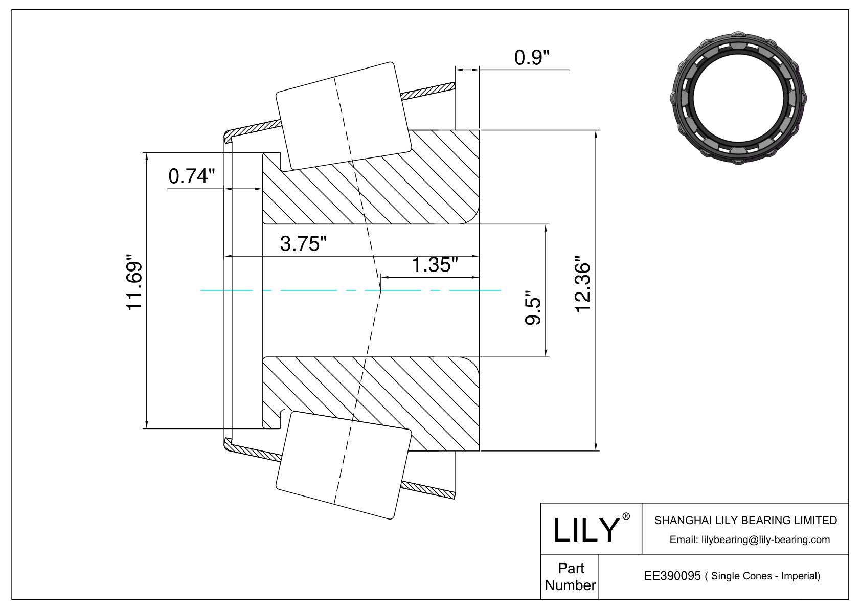 EE390095 单筒（英制） cad drawing