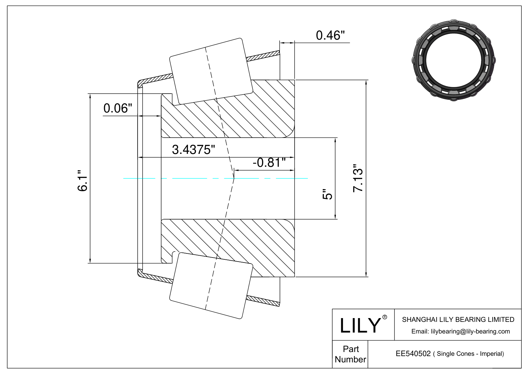 EE540502 Single Cones (Imperial) cad drawing