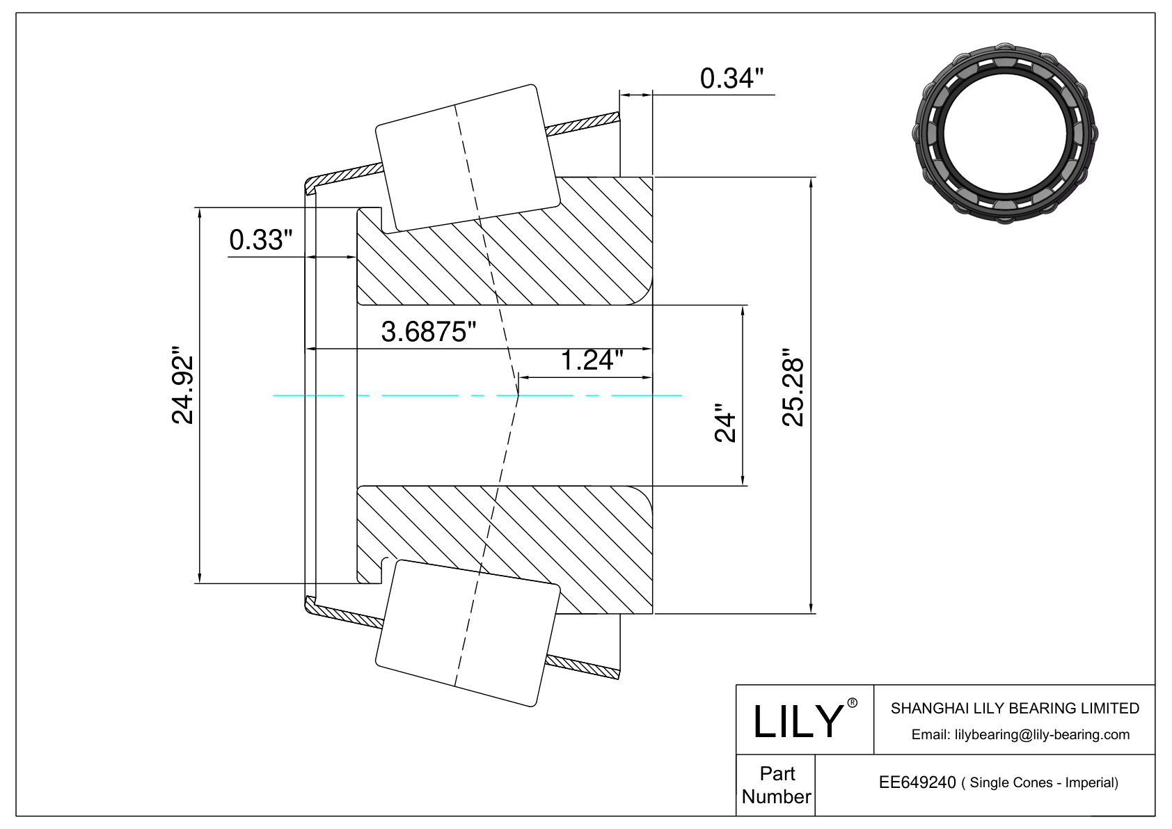 EE649240 Single Cones (Imperial) cad drawing