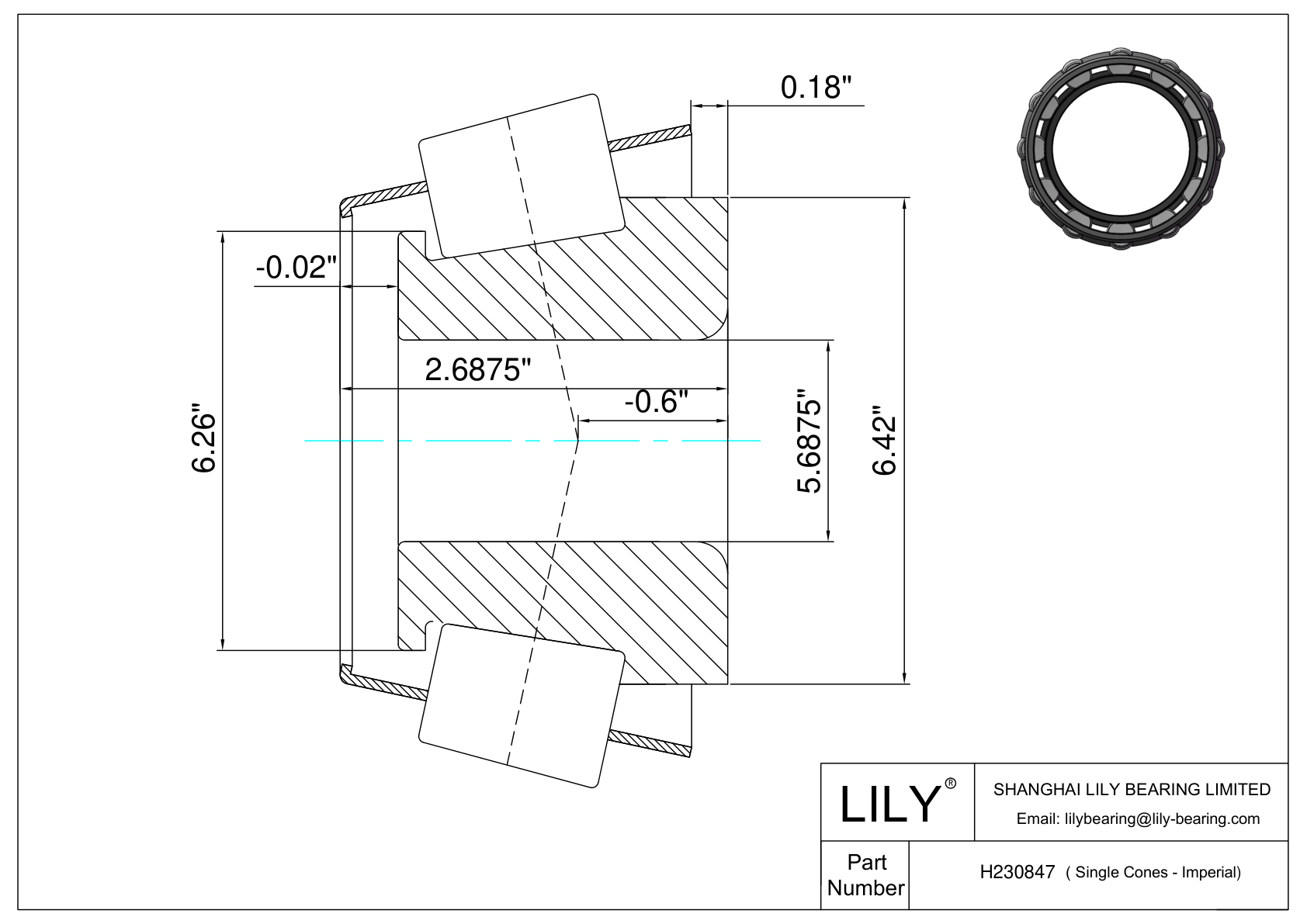 H230847 单筒（英制） cad drawing