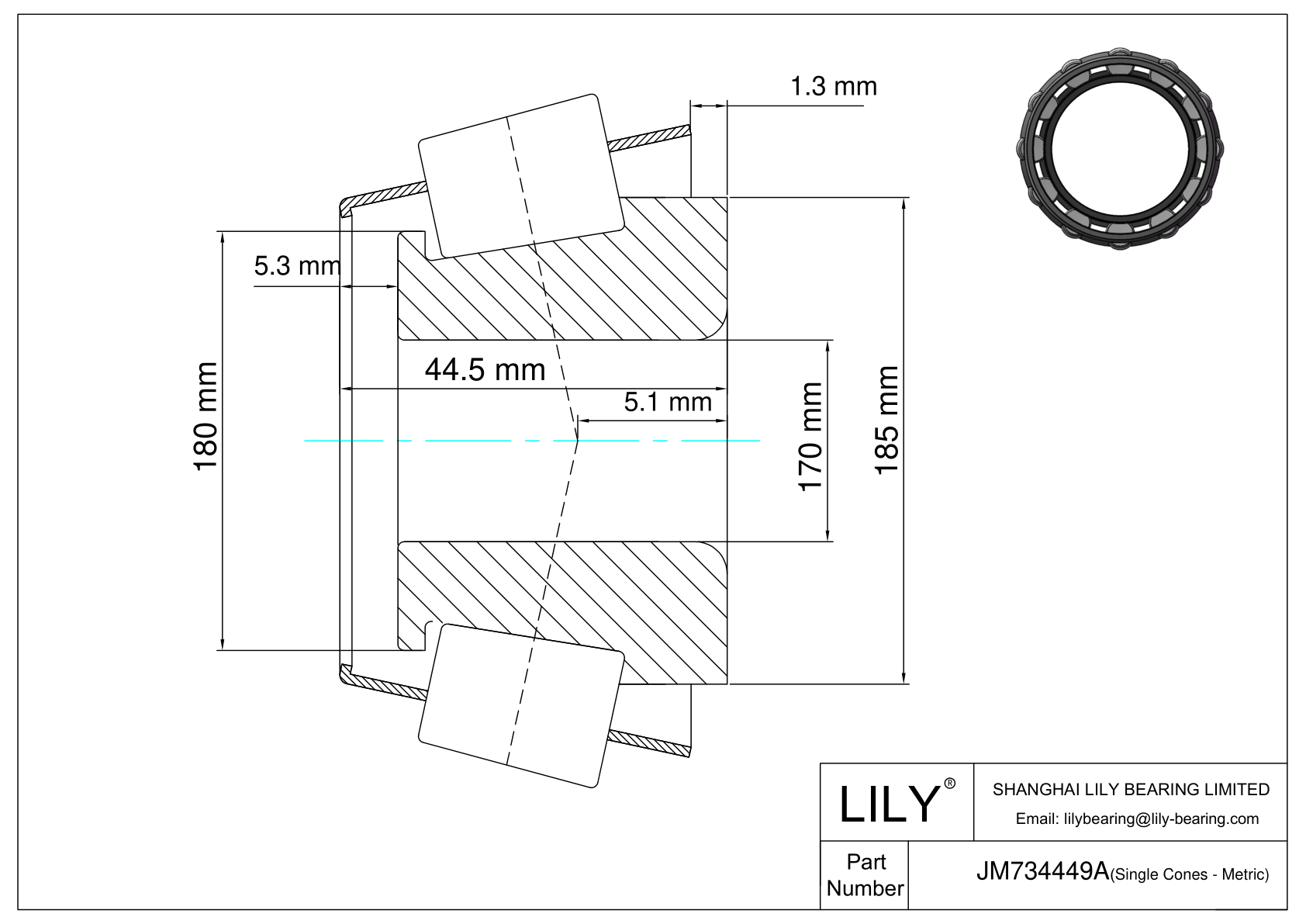 JM734449A 单锥（公制） cad drawing