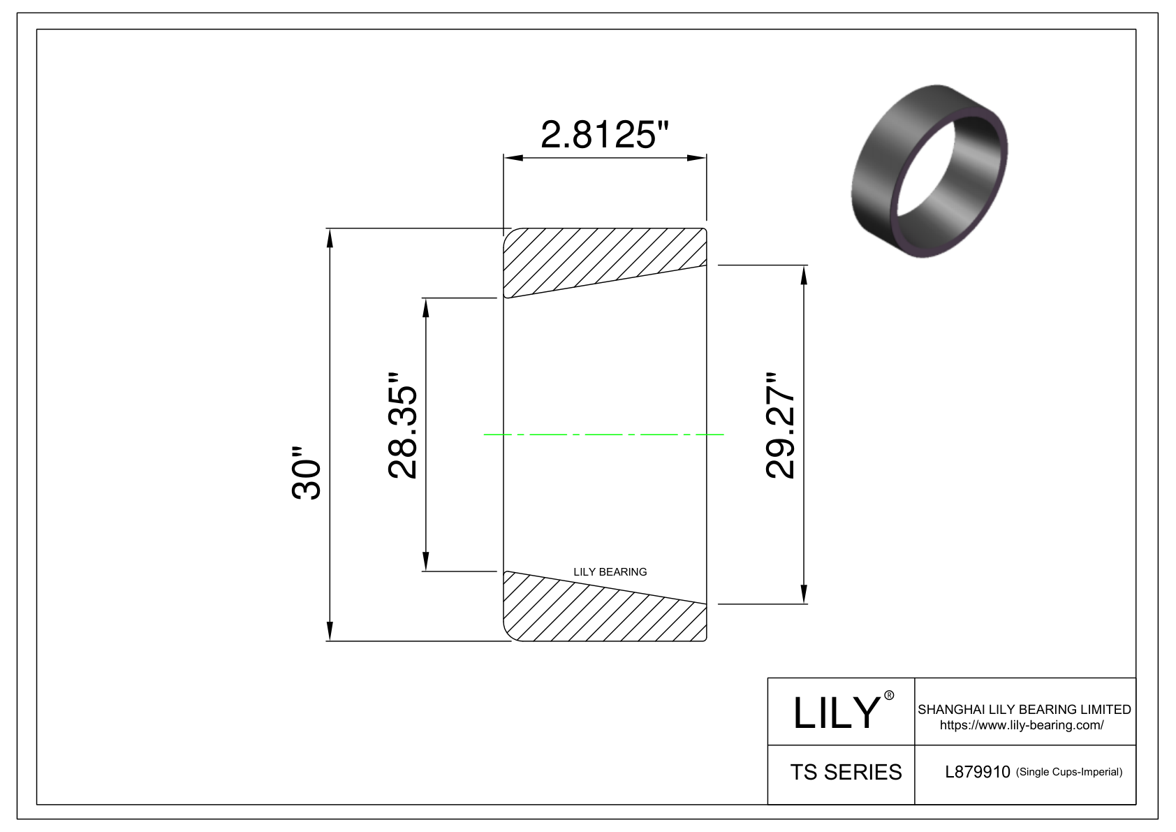 L879910 Single Cups (Imperial) cad drawing