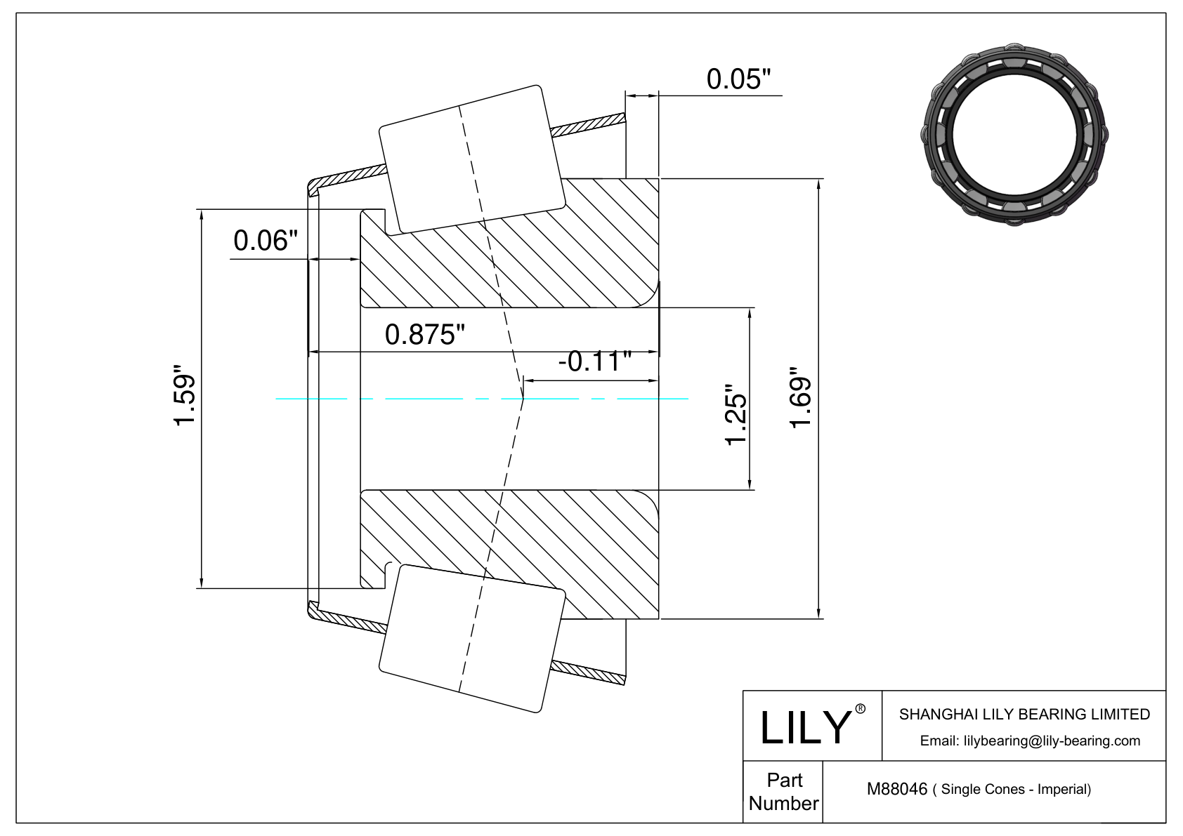 M88046 Conos simples (Imperial) cad drawing