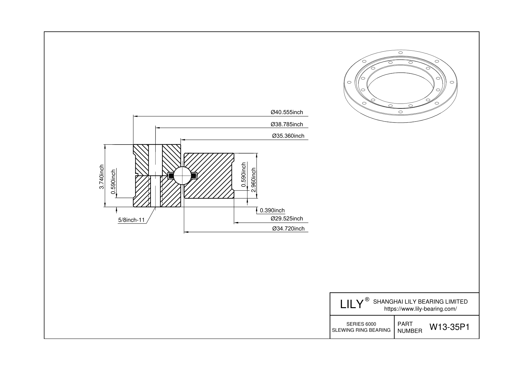 W13-35P1 6000 Series cad drawing