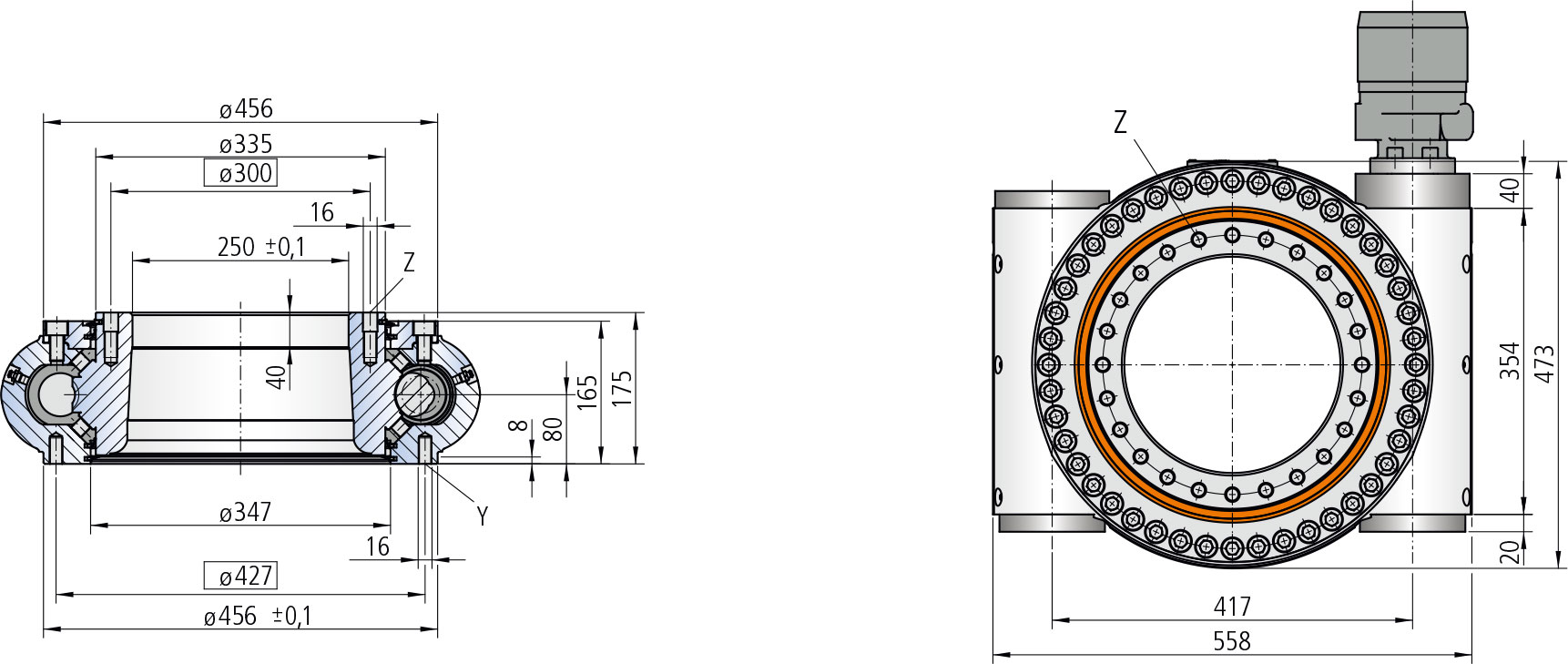 WD-H 0300 / 1 drive WD-H Series cad drawing