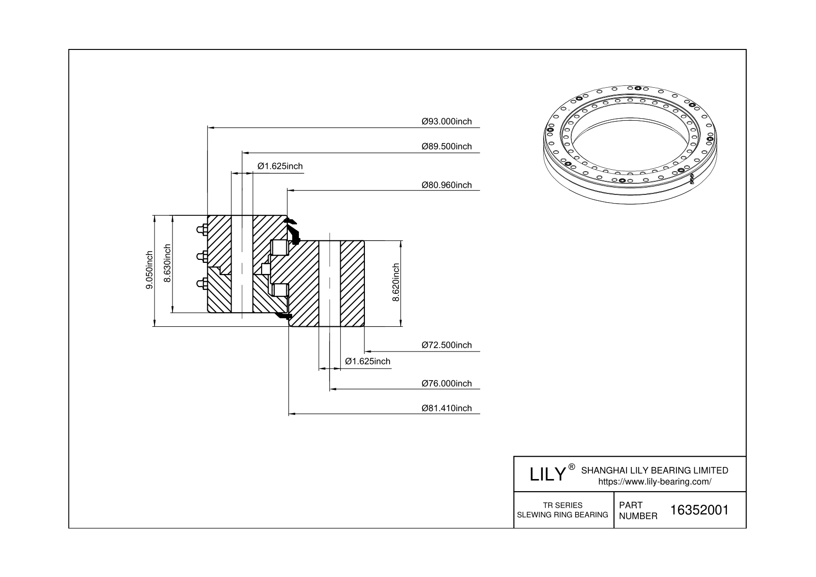 16352001 TR Series cad drawing