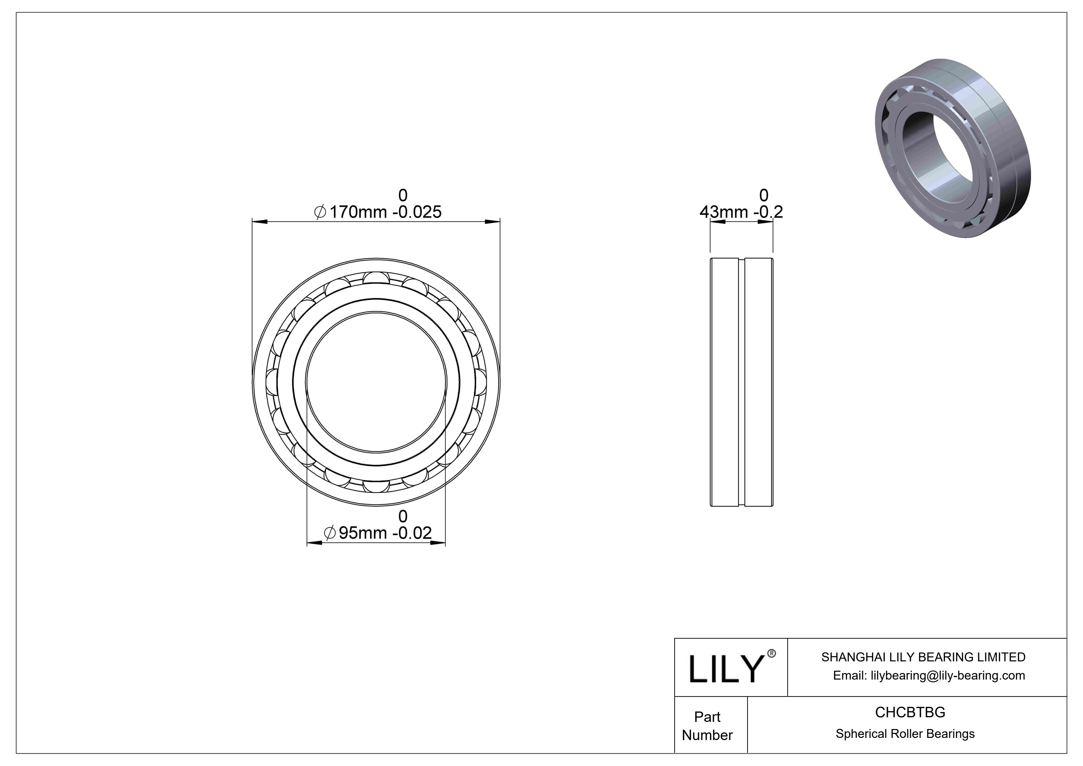 CHCBTBG 调心滚子轴承 cad drawing