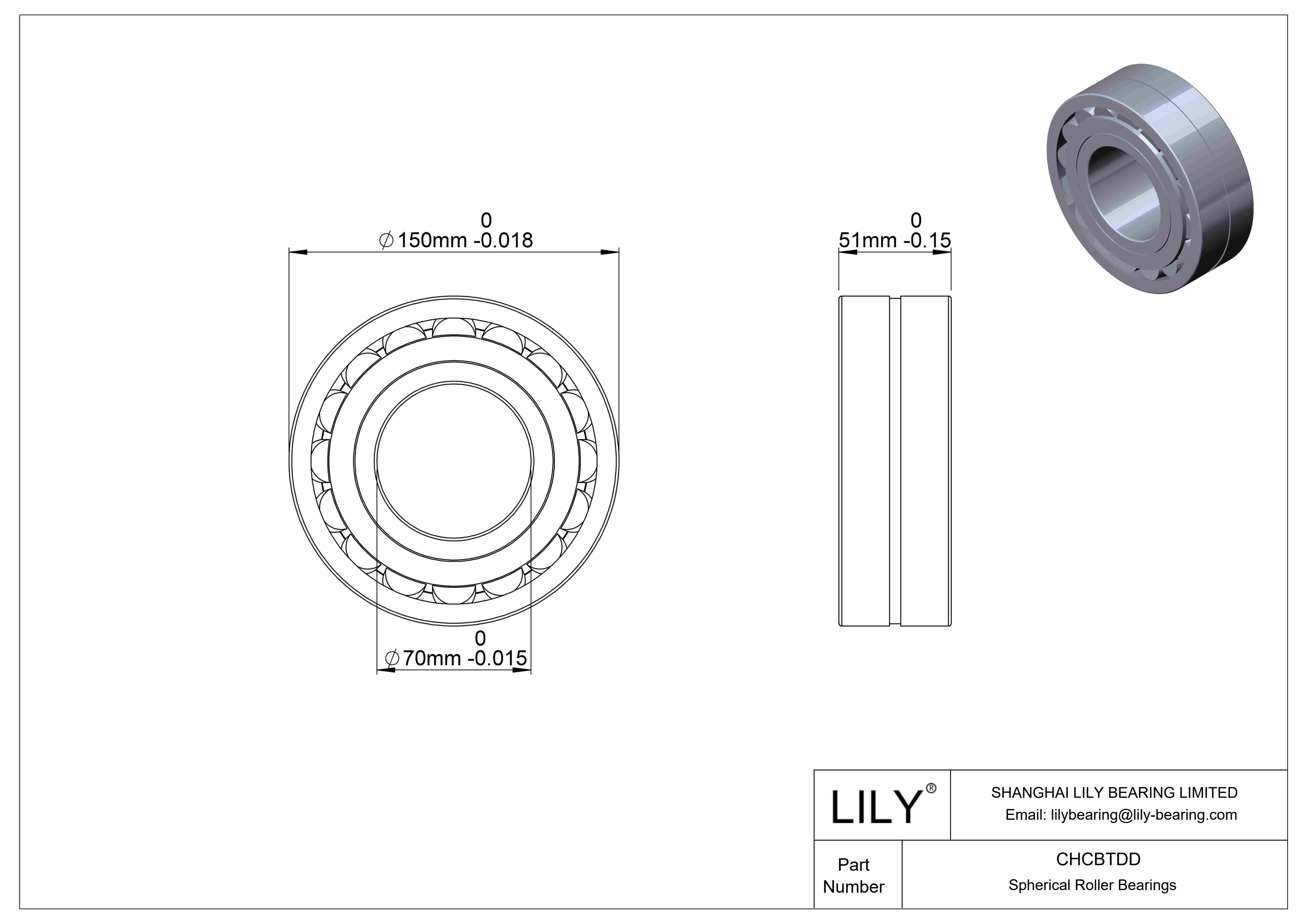 CHCBTDD 调心滚子轴承 cad drawing