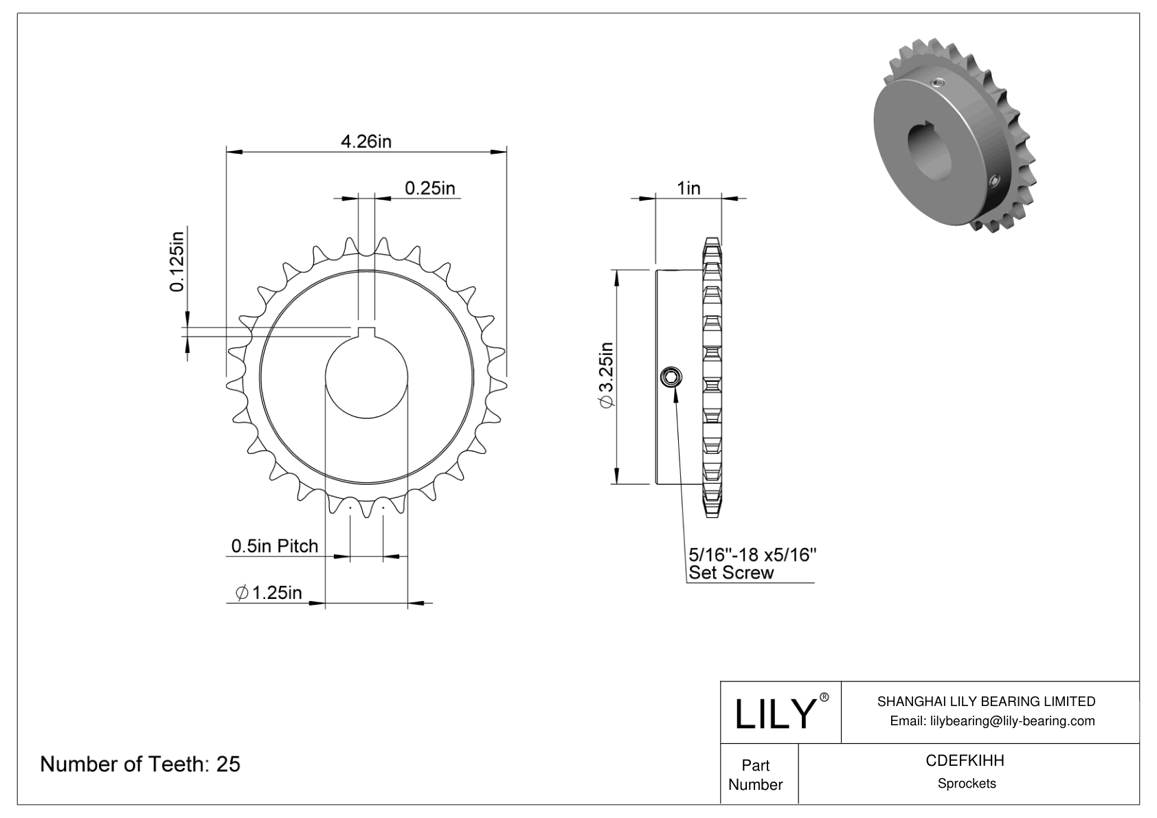 CDEFKIHH 用于 ANSI 滚子链的耐腐蚀链轮 cad drawing