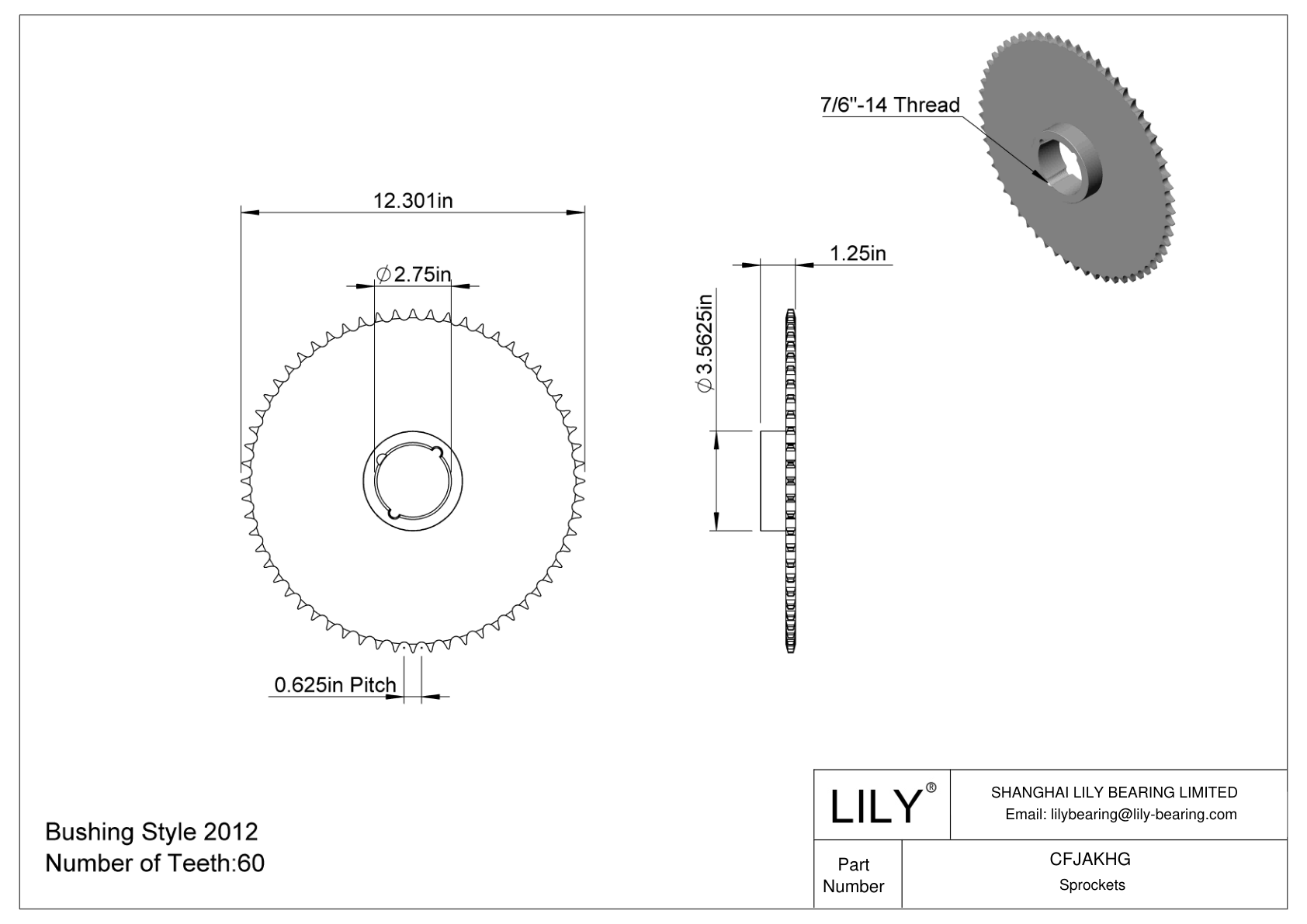 CFJAKHG 用于 ANSI 滚子链的锥锁衬套内孔链轮 cad drawing