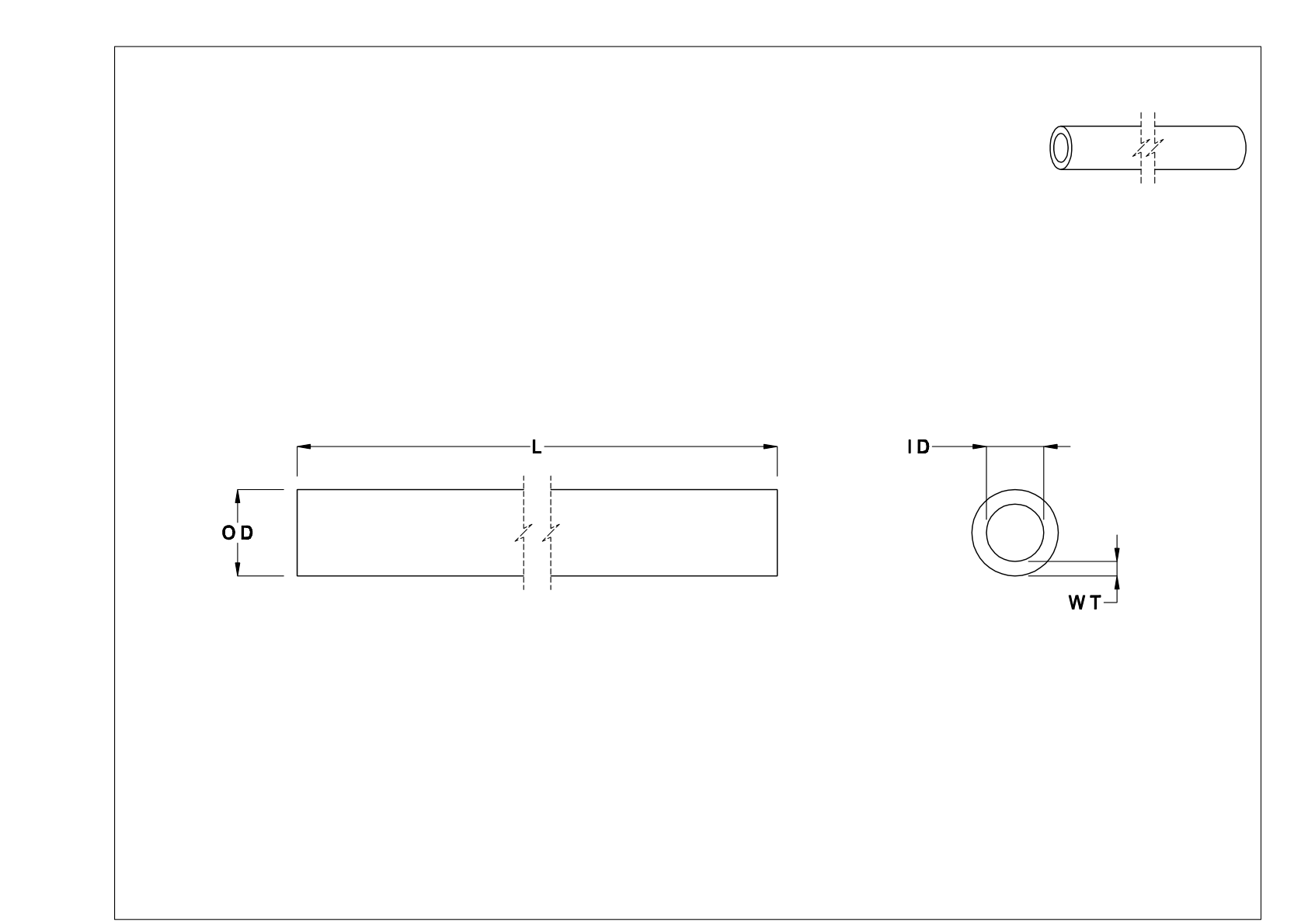 HHFAKCDG Espigas y tubos sin rosca de acero de pared estándar cad drawing