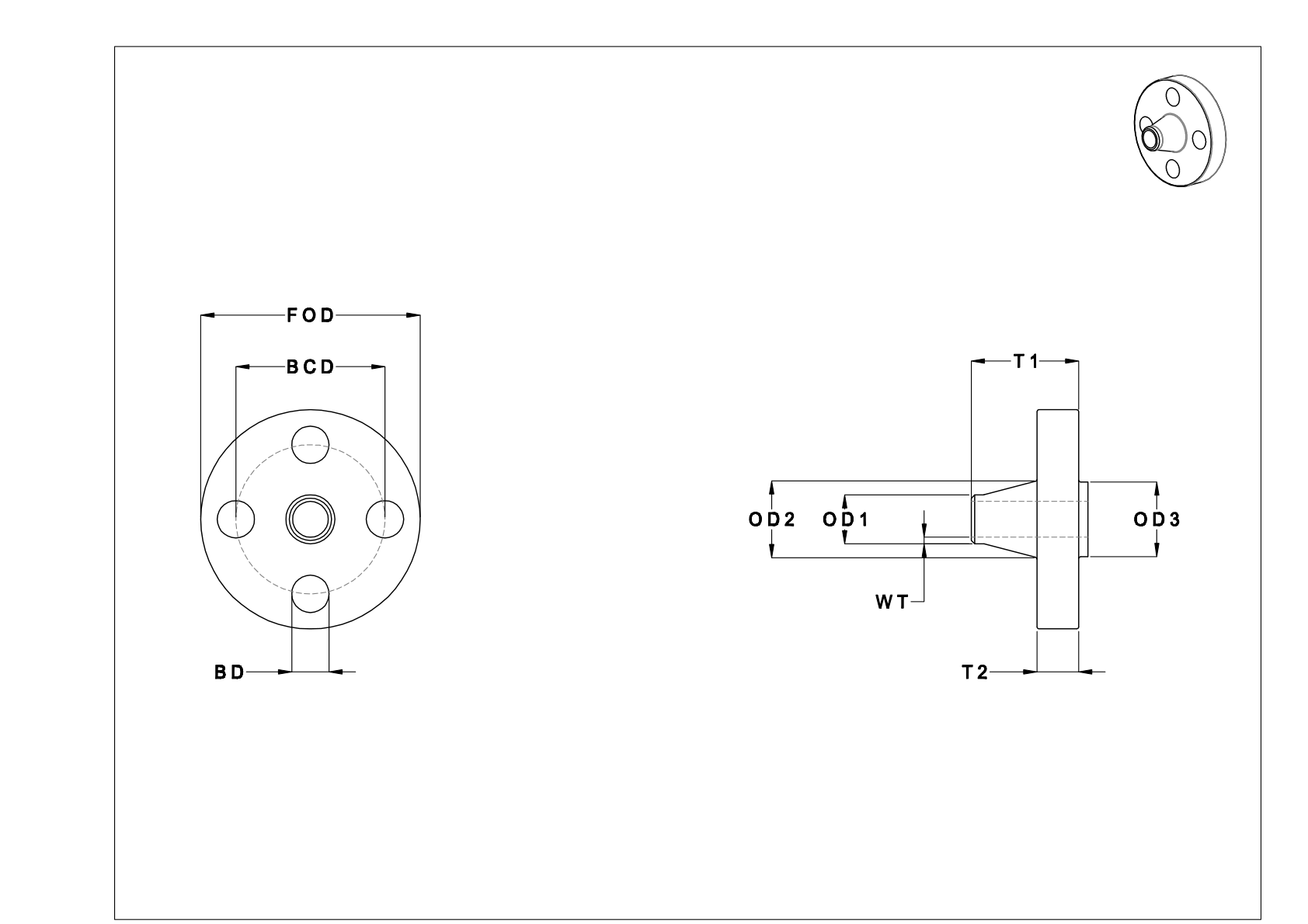 BBDJTED 极压钢制无螺纹钢管法兰 cad drawing