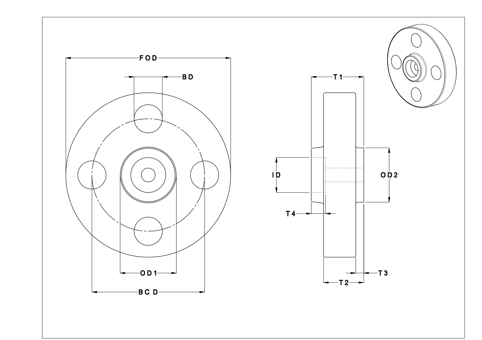 BBDJTGB 极压钢制无螺纹钢管法兰 cad drawing