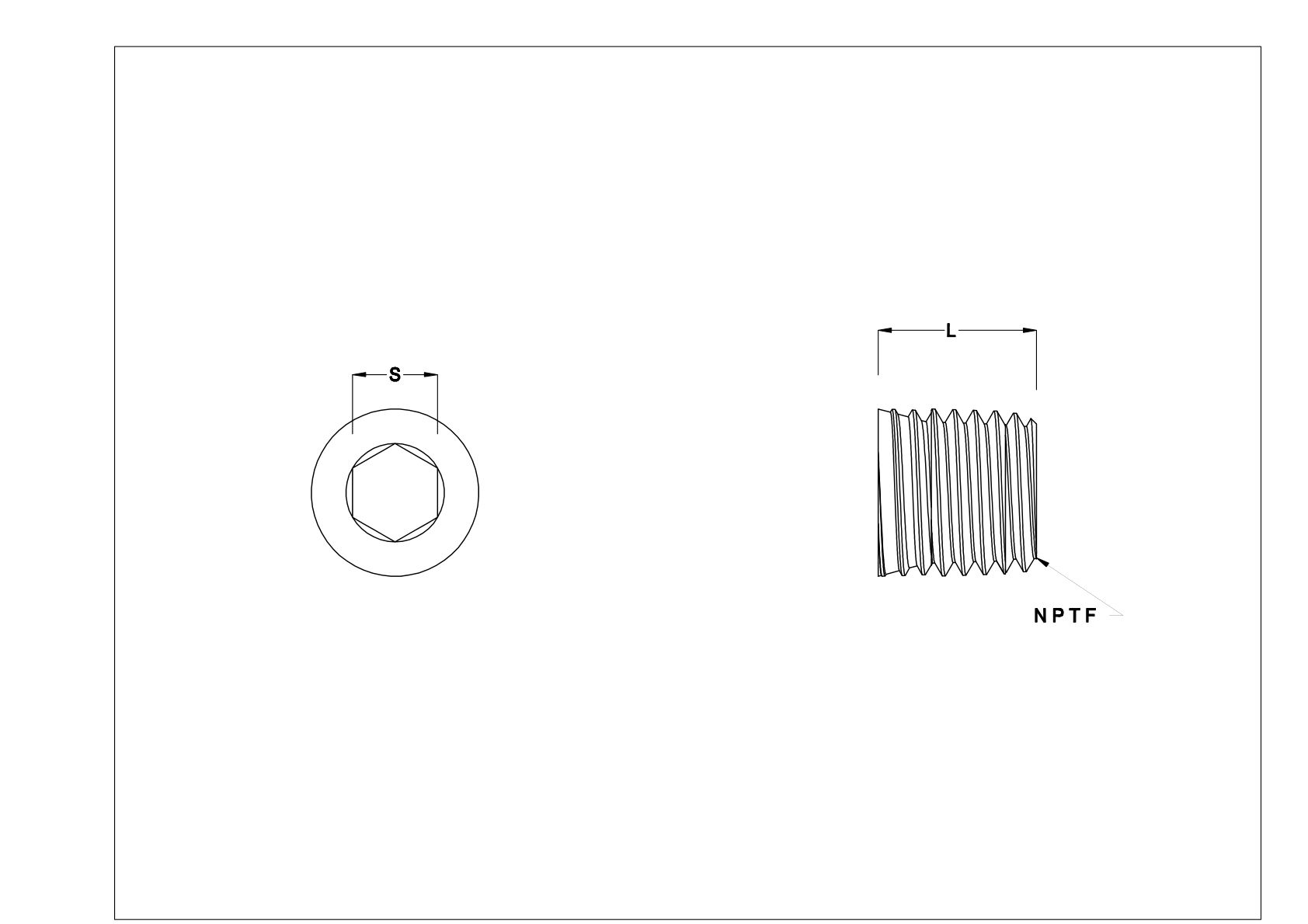 BBGCTGE 带密封剂的低压镀锌铁和钢螺纹管接头 cad drawing