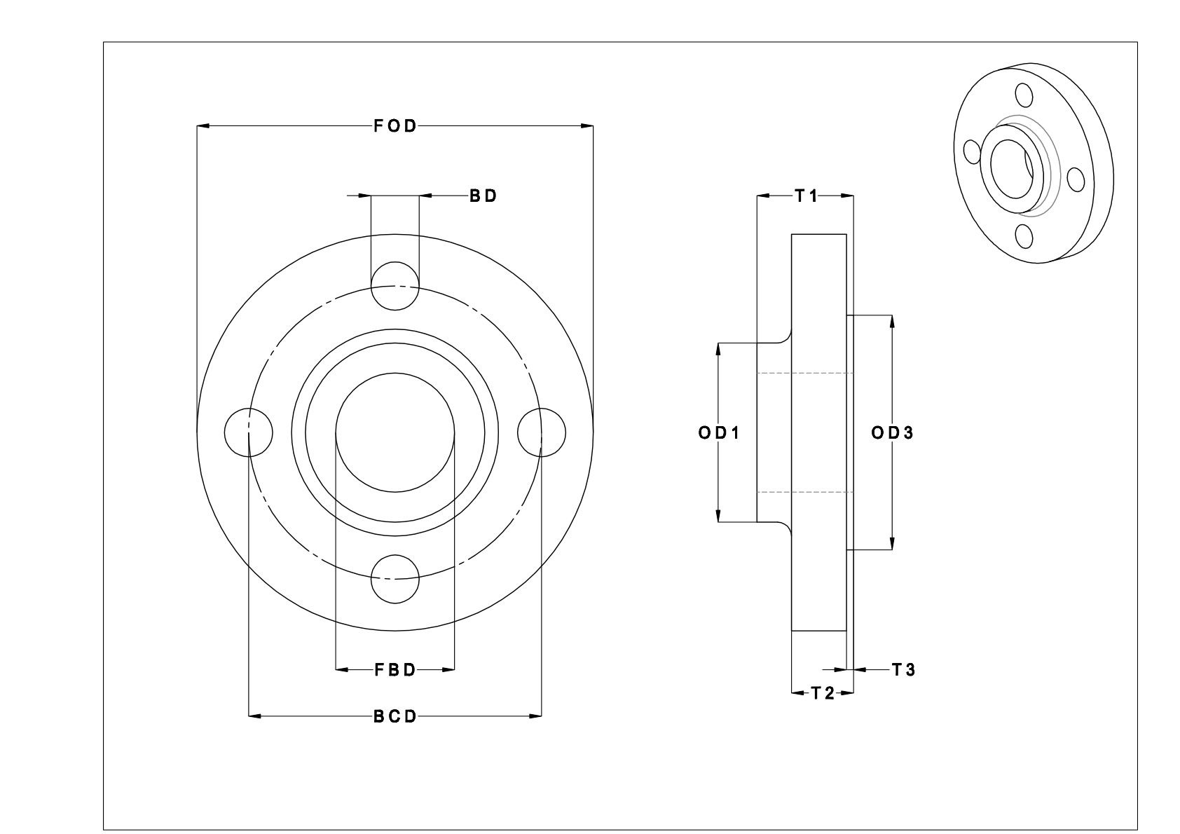 BEFINBD 低压不锈钢无螺纹管法兰 cad drawing