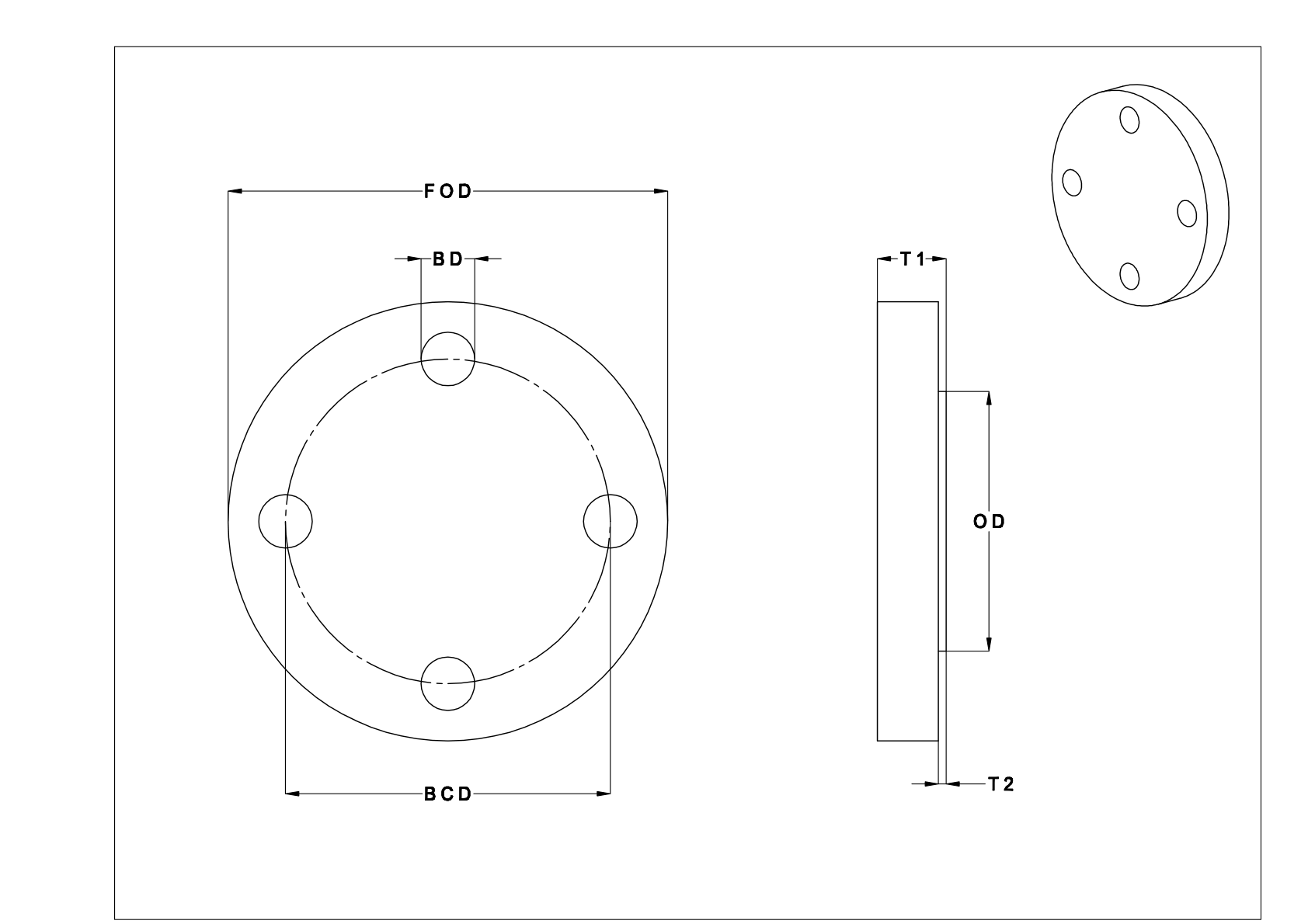 BEFINCC Low-Pressure Stainless Steel Unthreaded Pipe Flanges cad drawing