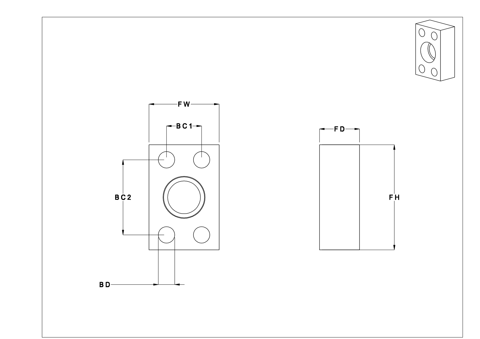 CBCFNDH High-Pressure Steel Unthreaded SAE Pipe Flanges cad drawing