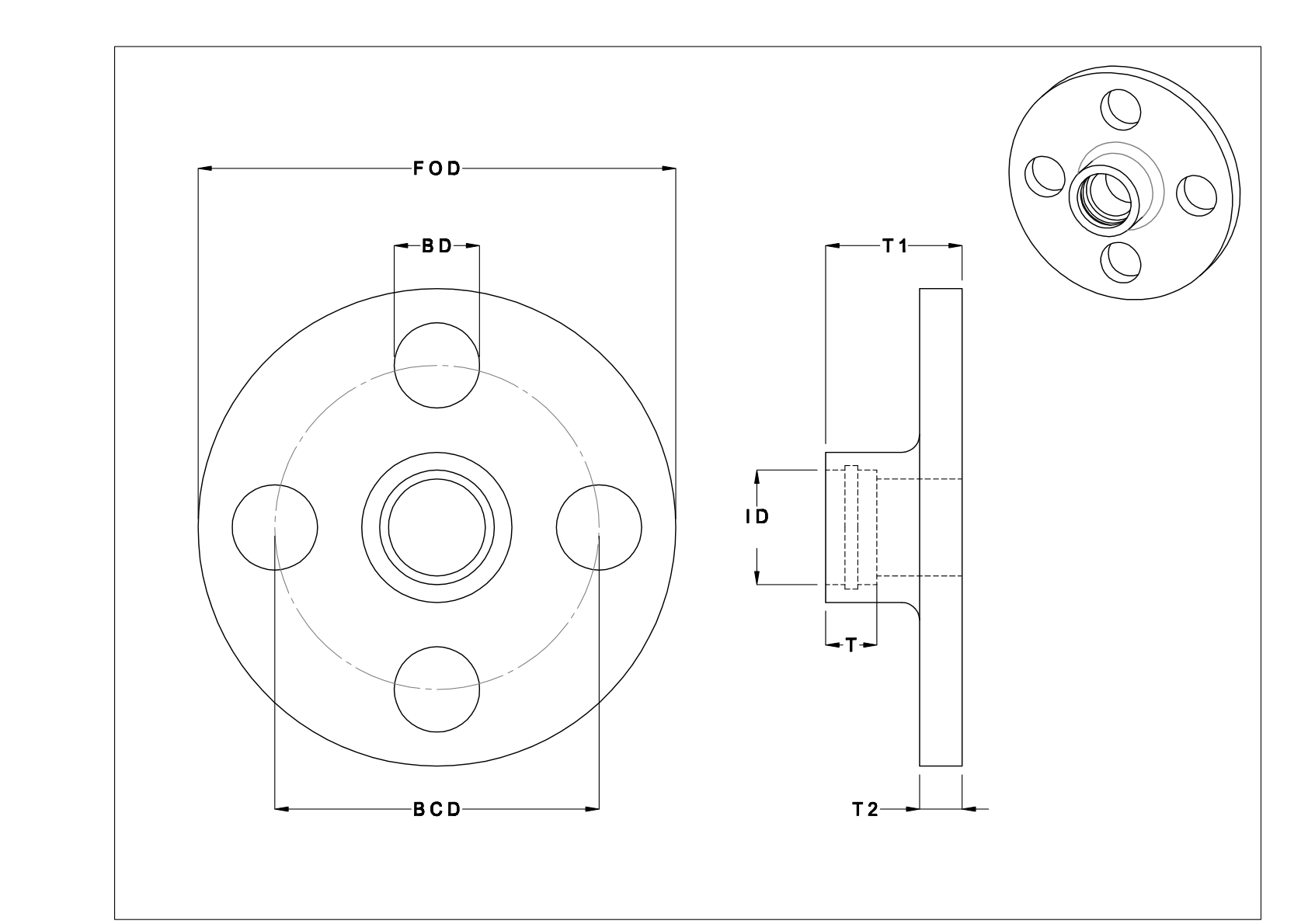 CBJAKEC Bridas para tubos sin roscar de latón y bronce cad drawing