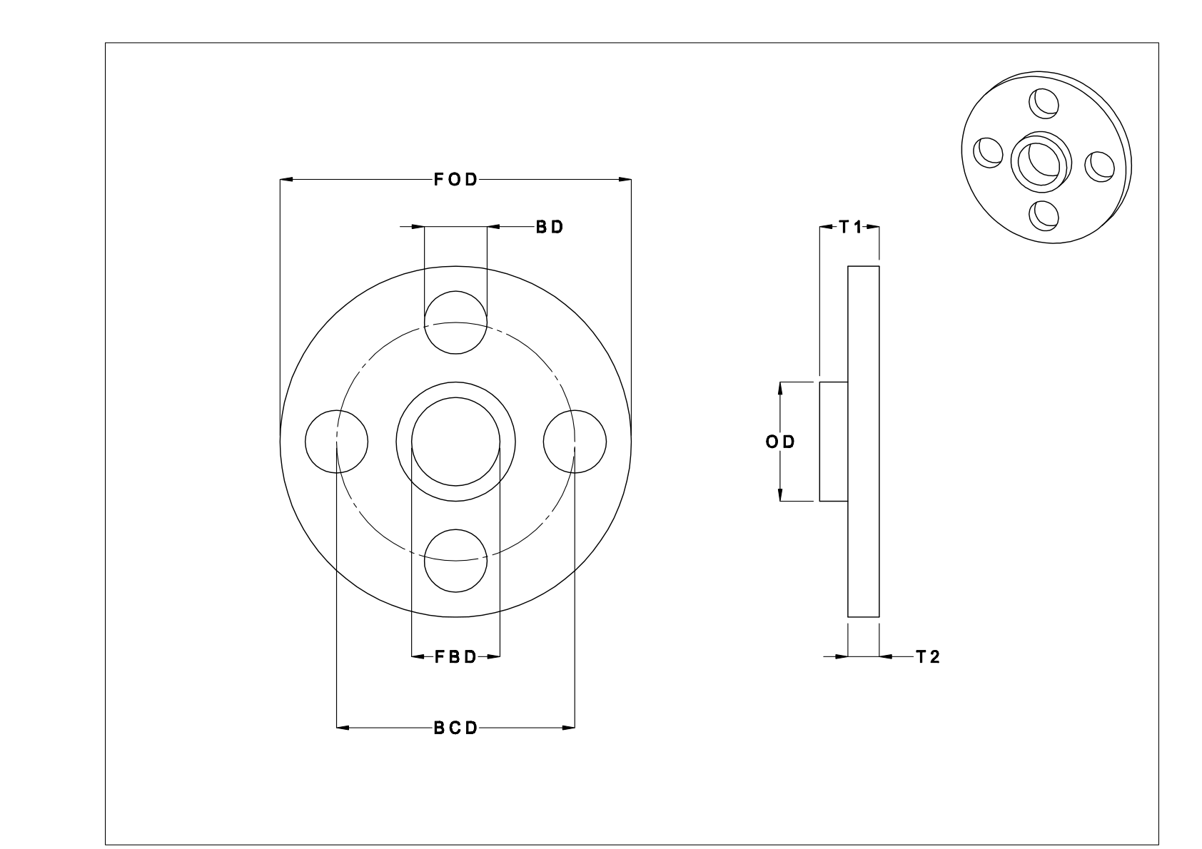 EDGBFKFFB 低压不锈钢无螺纹管法兰 cad drawing