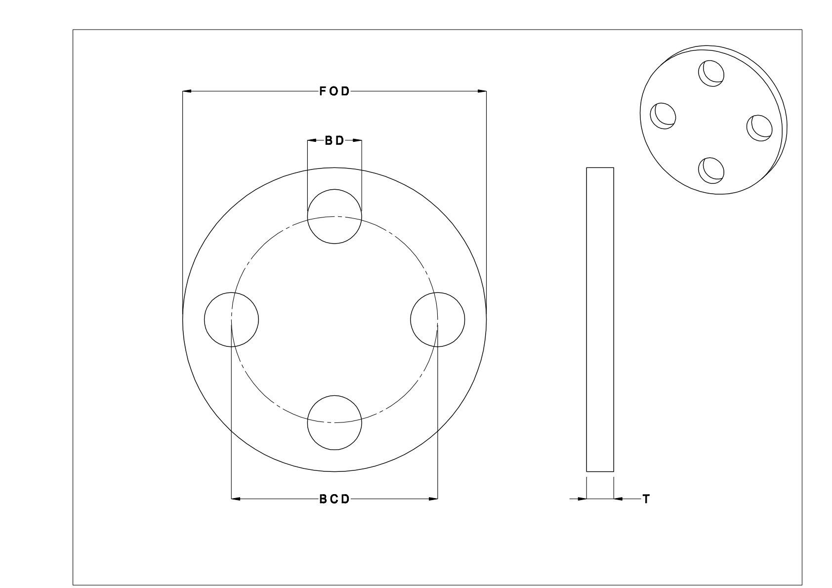 EDGBFKFHD Bridas para tubos sin roscar de acero inoxidable de baja presión cad drawing