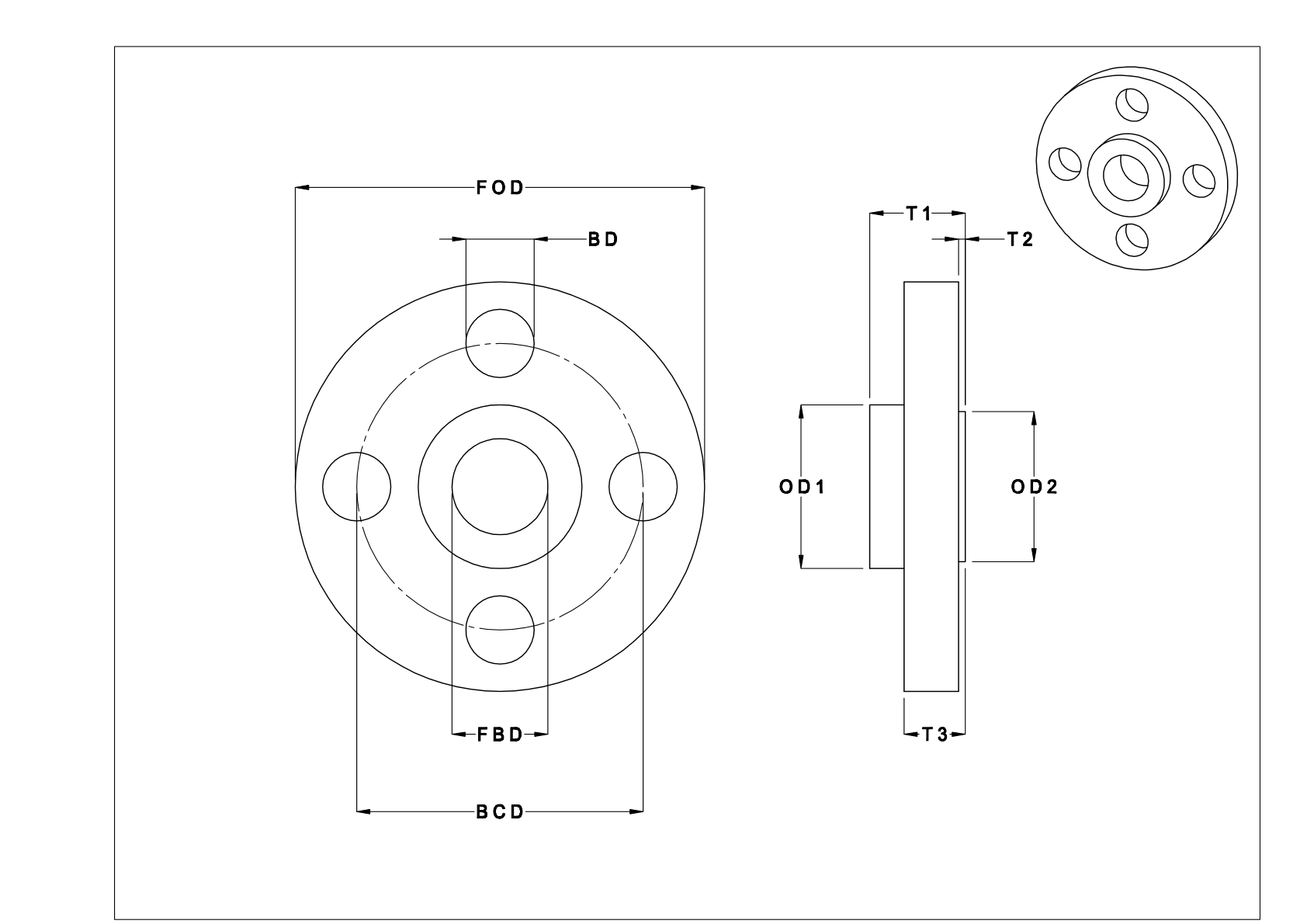 EEEITCFF Bridas de tubo sin rosca de acero inoxidable para alta presión cad drawing