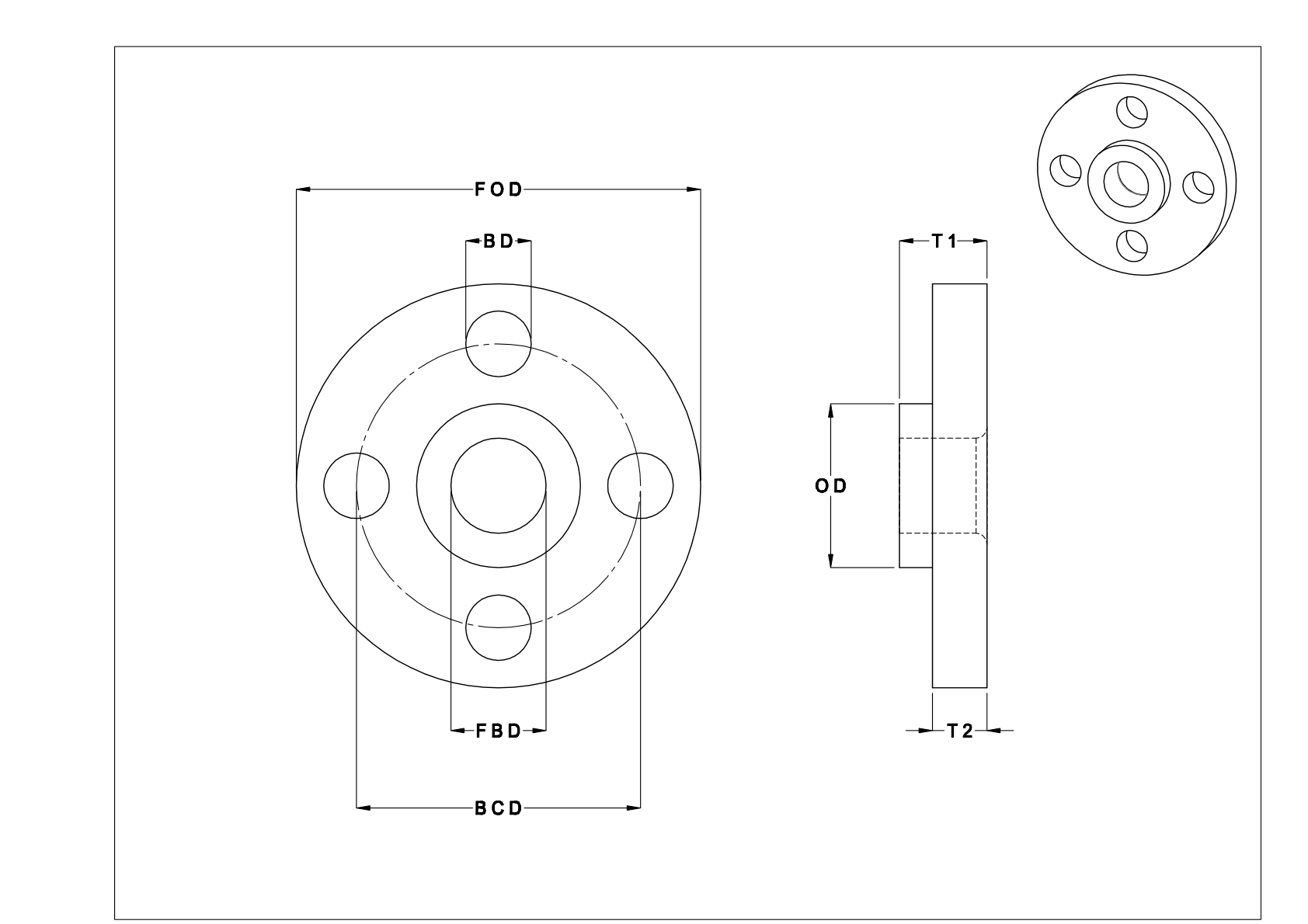 EEEITDBD 高压不锈钢无螺纹管法兰 cad drawing