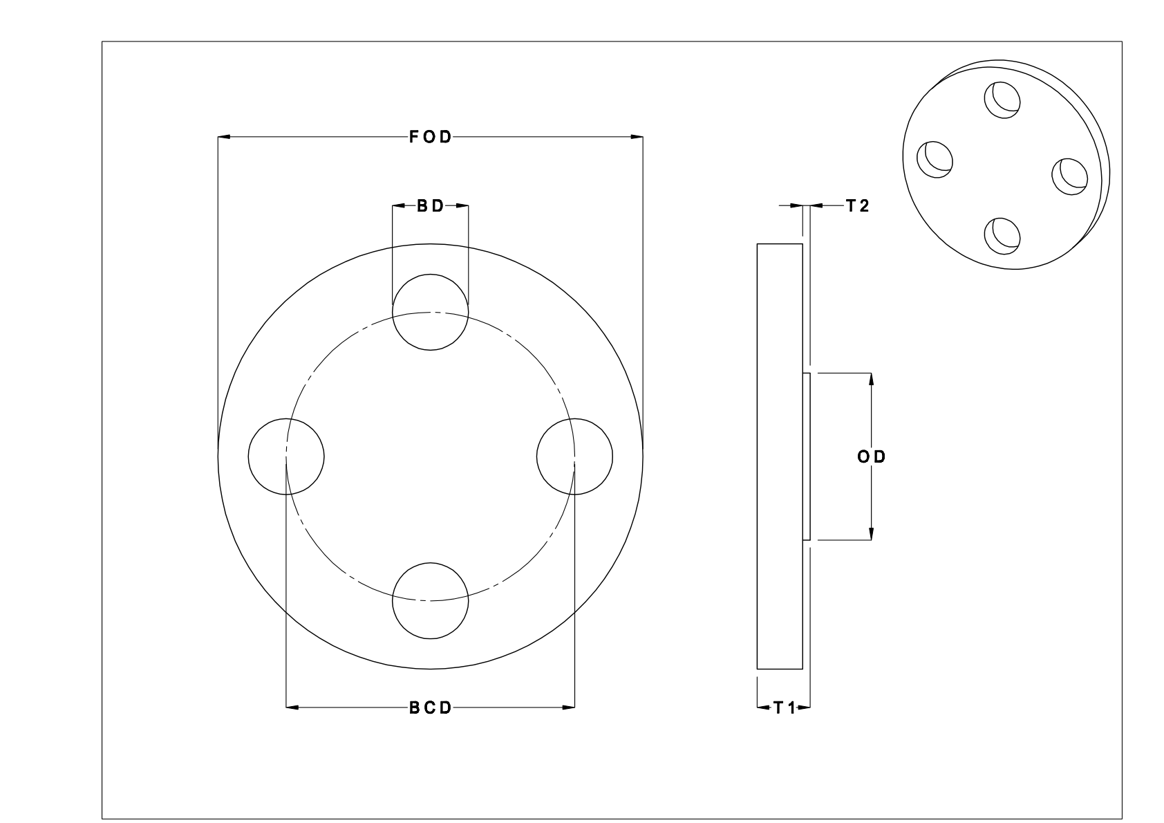 EEGIFKBGC Bridas para tubos sin roscar de acero inoxidable de baja presión cad drawing