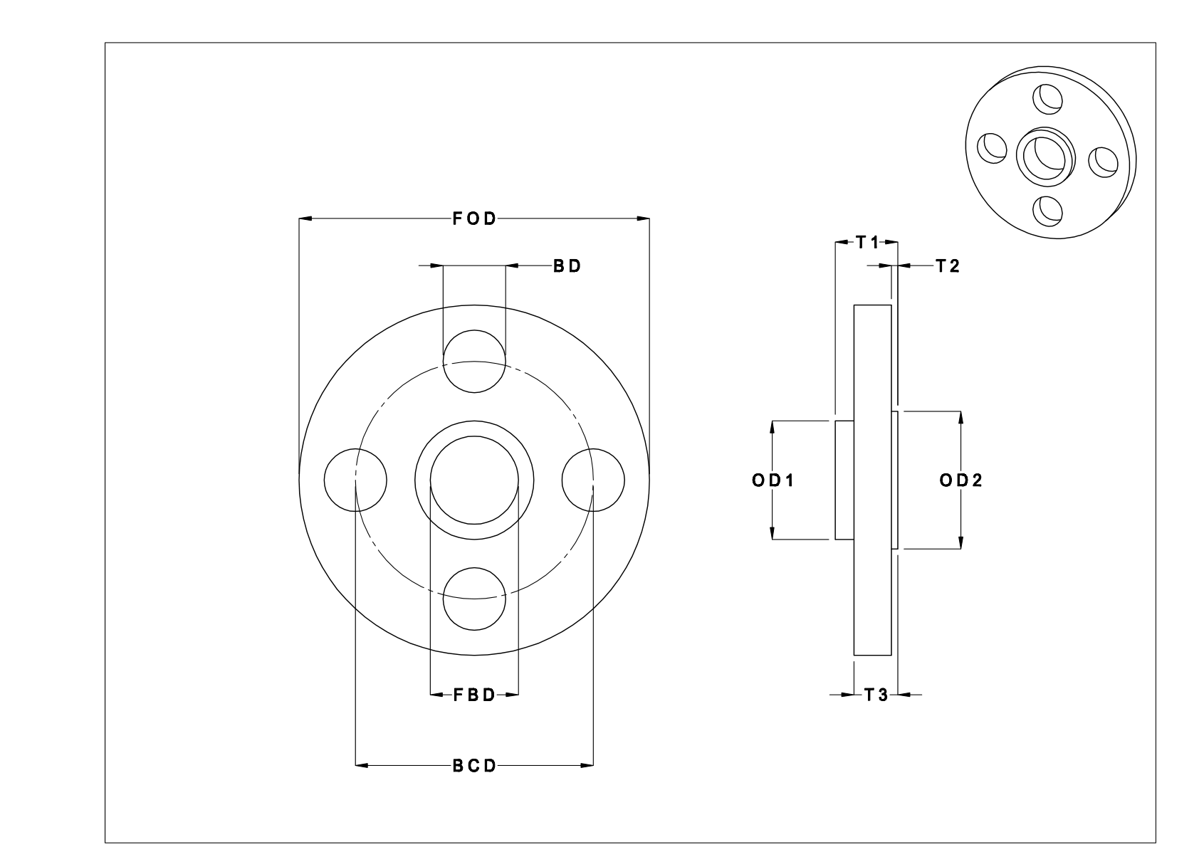 EEGJFKBHH Bridas para tubos sin roscar de acero inoxidable de baja presión cad drawing