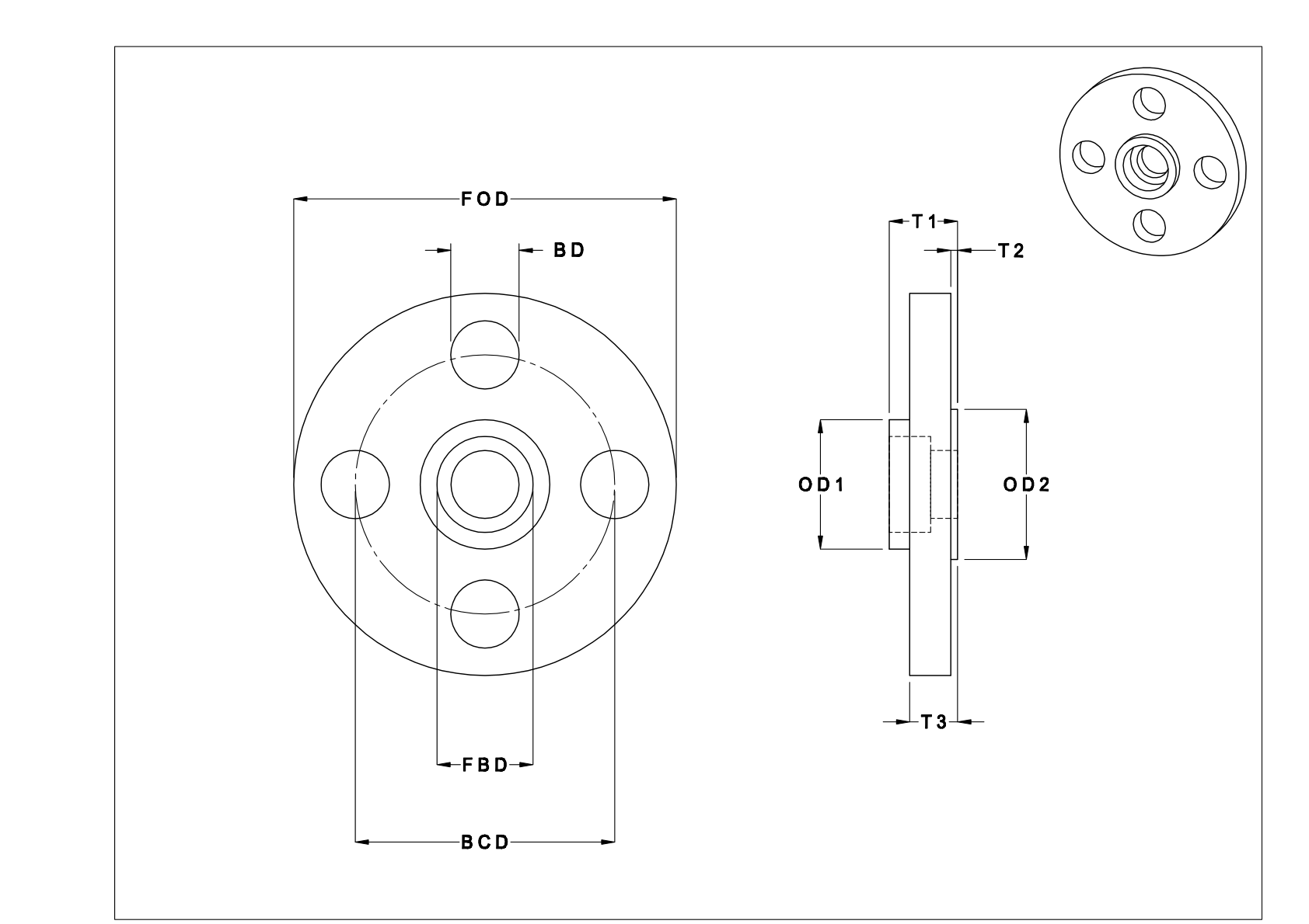 EEGIFKBJB Low-Pressure Stainless Steel Unthreaded Pipe Flanges cad drawing