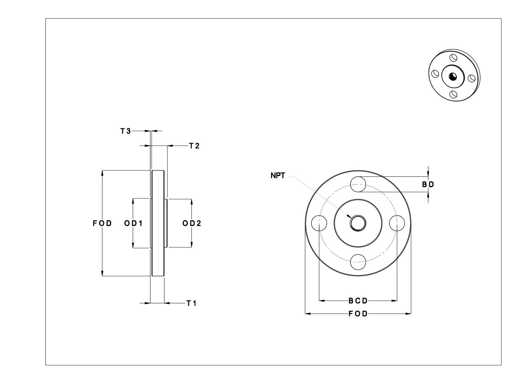 EEGIFKDDD Low-Pressure Stainless Steel Threaded Pipe Flanges cad drawing