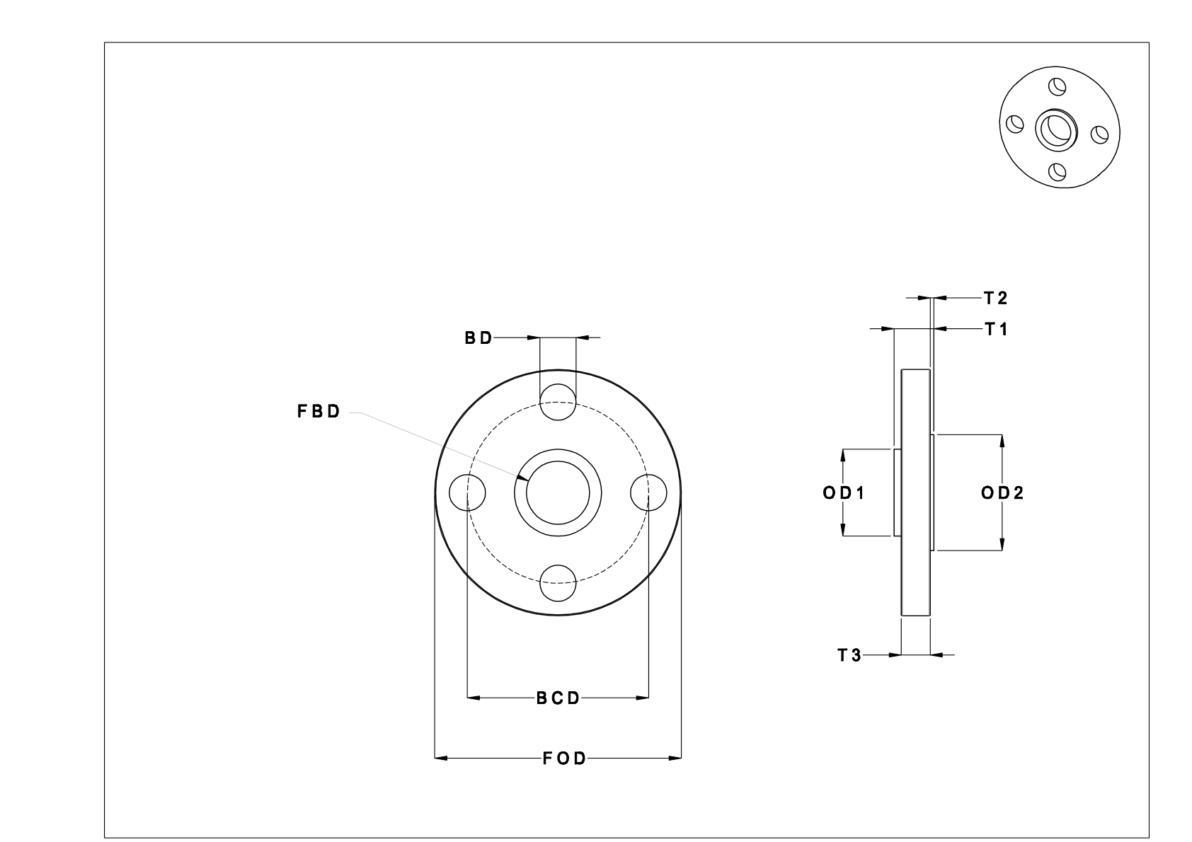 EEGJFKCHD Bridas para tubos sin roscar de acero inoxidable de baja presión cad drawing