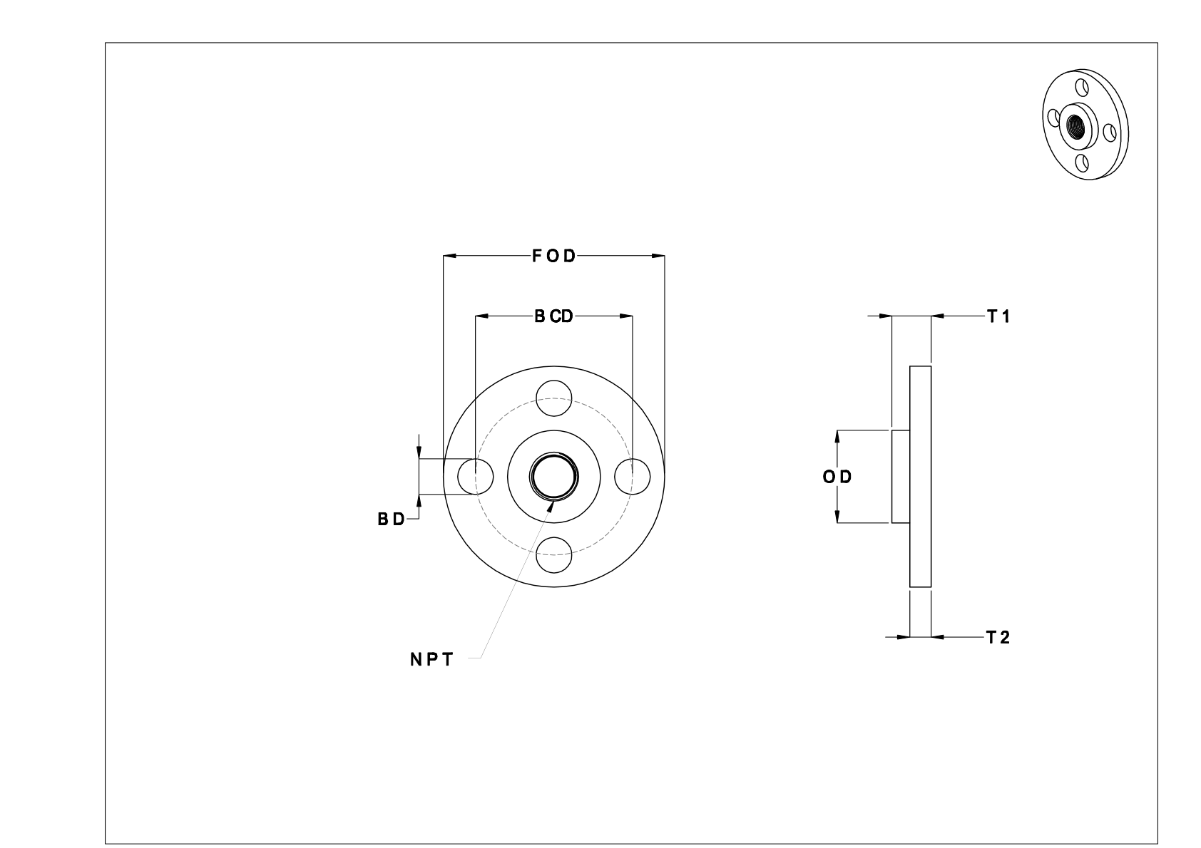 EEHAFKHCH 低压铝制螺纹管法兰 cad drawing