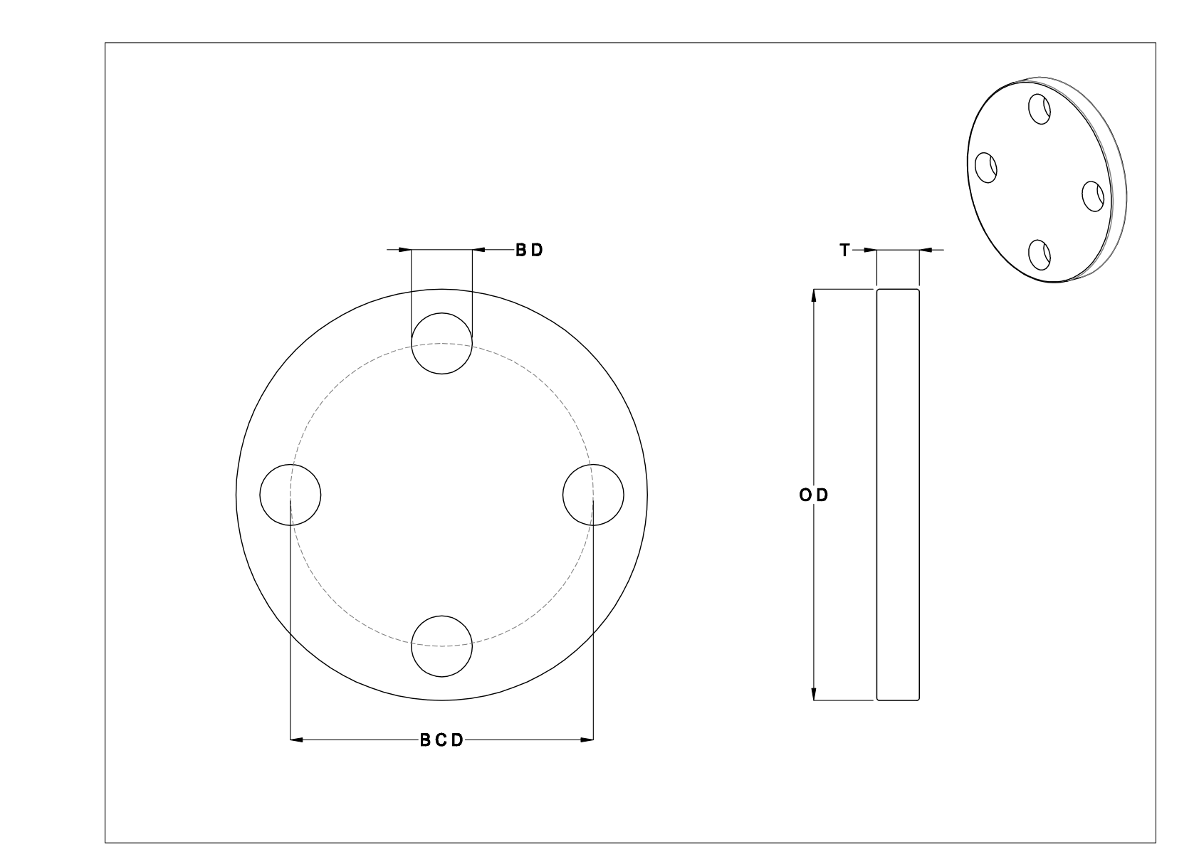 EICENBE FM-Approved Low-Pressure Cast Iron Unthreaded Pipe Flanges cad drawing