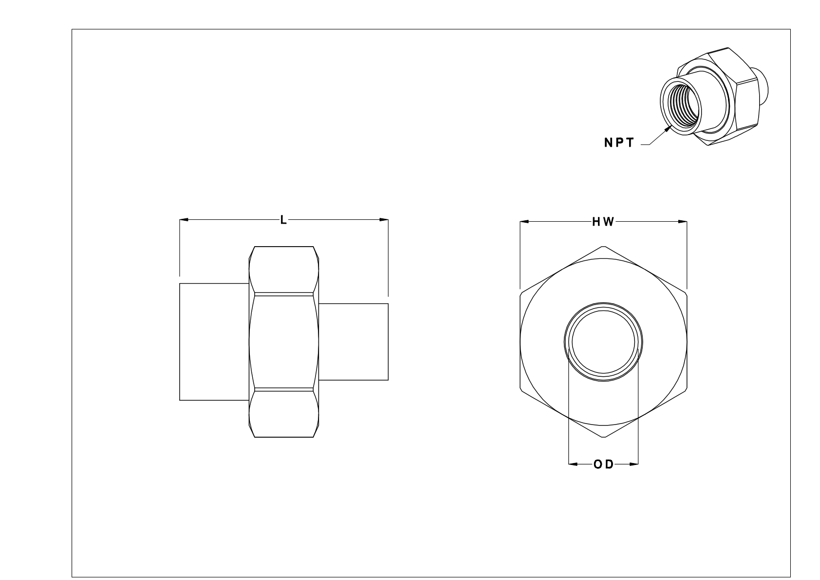 EIDIKI Accesorios para tuberías de media presión para la unión de metales diferentes cad drawing